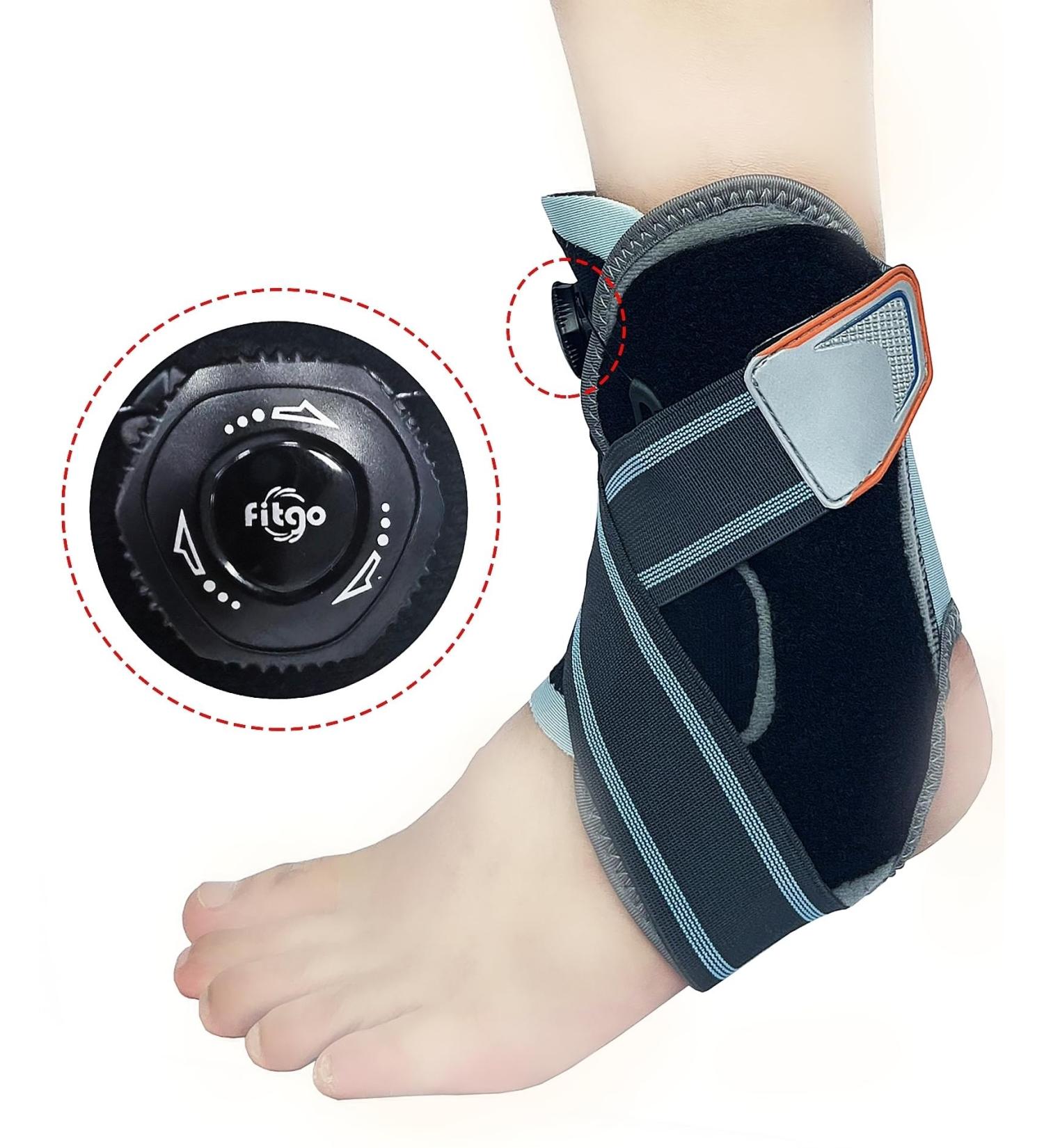 Ankle Brace for Men & Women | Orto+Sport Adjustable Ankle Stabilizer for Running Basketball & Injury Recovery - AN017-L - Buy Online on GoSupps.com