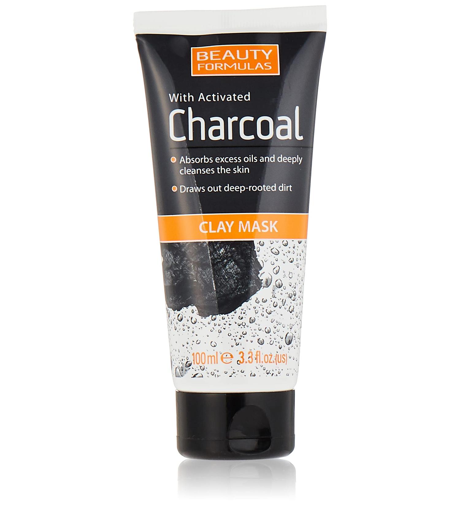 Beauty Formulas With Activated Charcoal Clay Mask 100 millitres - Buy Online on GoSupps.com