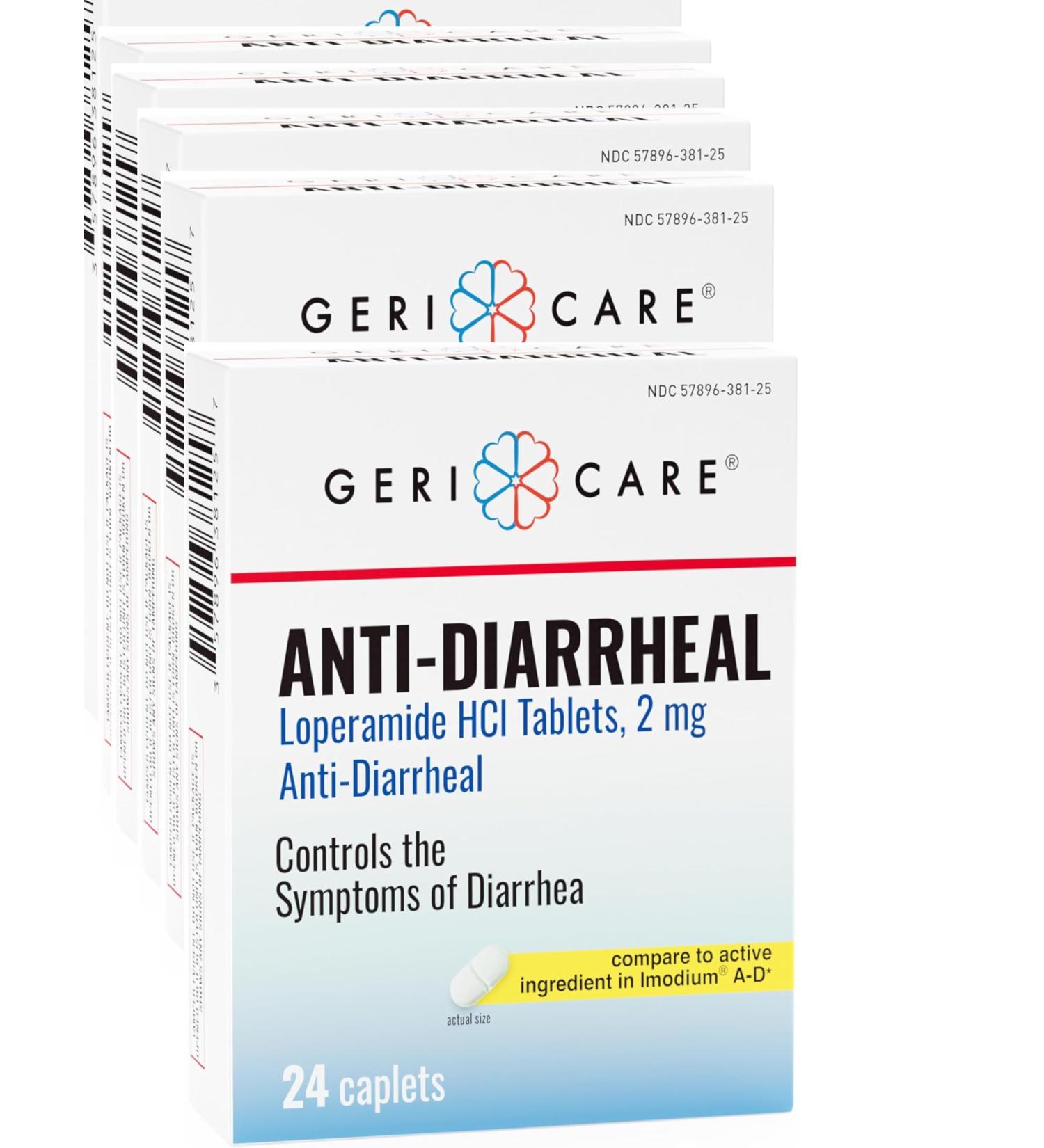 MedRite Loperamide 2mg Anti Diarrhea Pills Generic Over-The-Counter Diarrhea Medication for Adults Comparable to Loperamide 2mg 200 Caplets in Bottle Value Pack: 24 Tablets per Box 24 Boxes