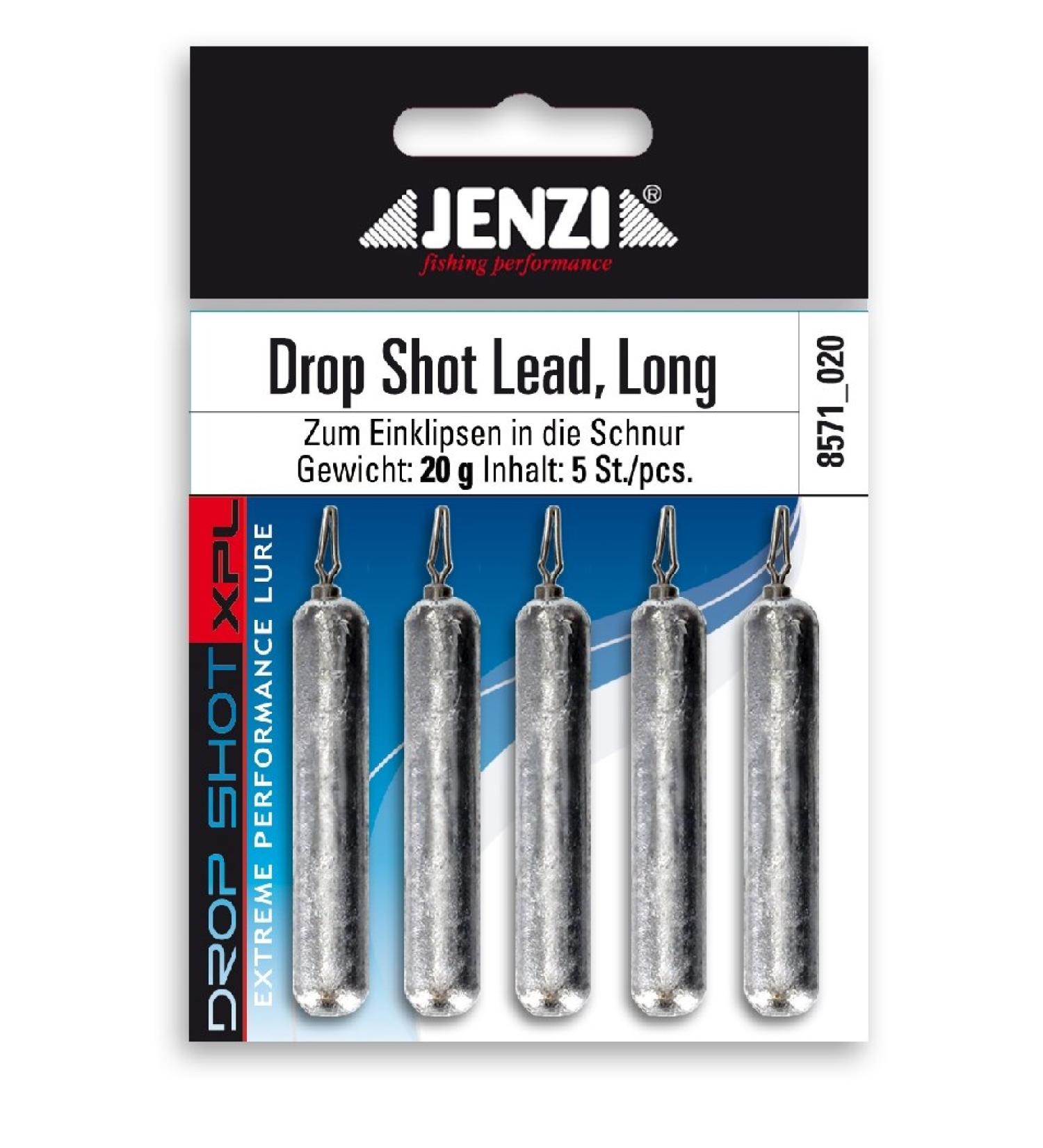 Jenzi Drop-Shot Lead Weights Long 20g