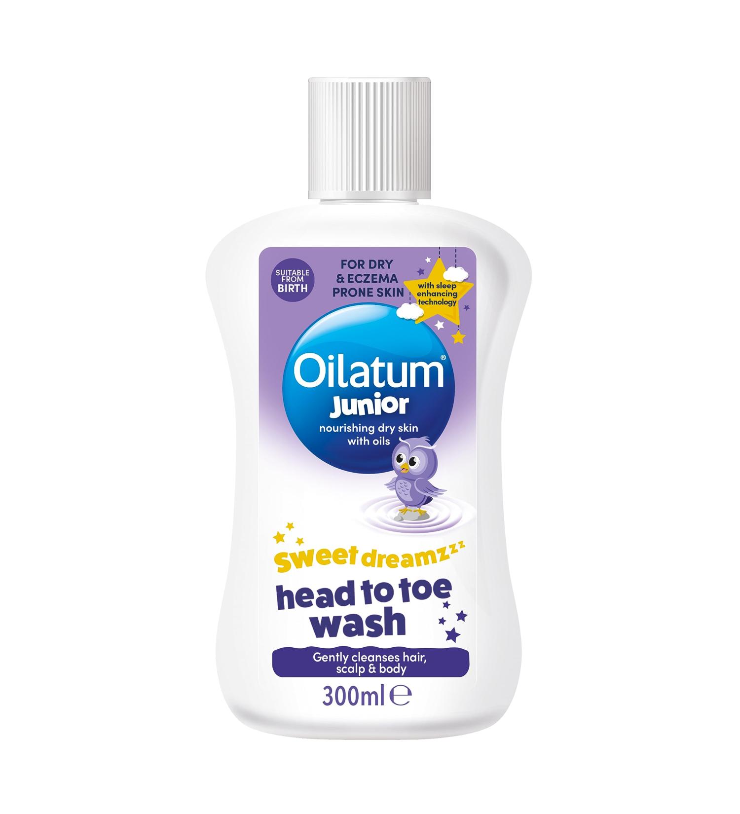Oilatum Junior Sweet Dreamz Head to Toe Wash 300ml - Gentle Cleanser for Babies & Children with Dry, Sensitive Skin - Buy Online on GoSupps.com