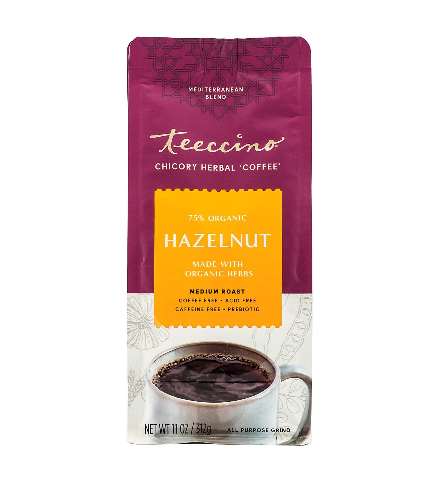 Teeccino Hazelnut Mediterranean Herbal Coffee - 11 oz - Buy Online on GoSupps.com