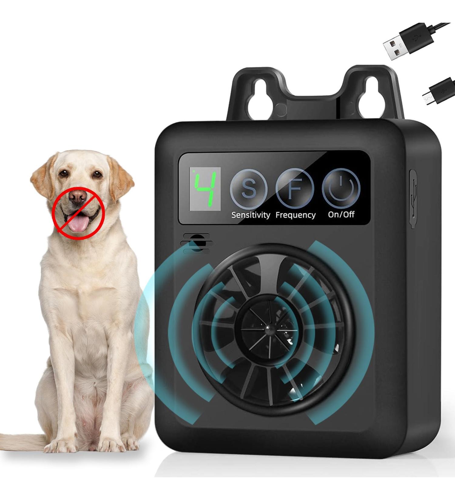 Ultrasonic Anti Barking Device for Dogs | 4 Sensitivity Levels | USB Rechargeable | 50Ft Range | Indoor & Outdoor Sonic Bark Control - Buy Online on GoSupps.com