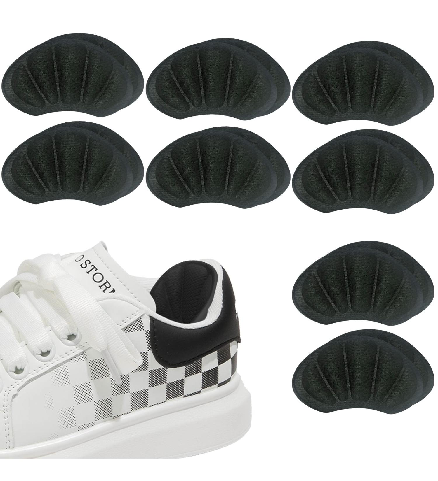8 Pairs Black Heel Grips | Cushion Pads for Shoes | Anti-Blister Protectors for Women and Men - Buy Online on GoSupps.com