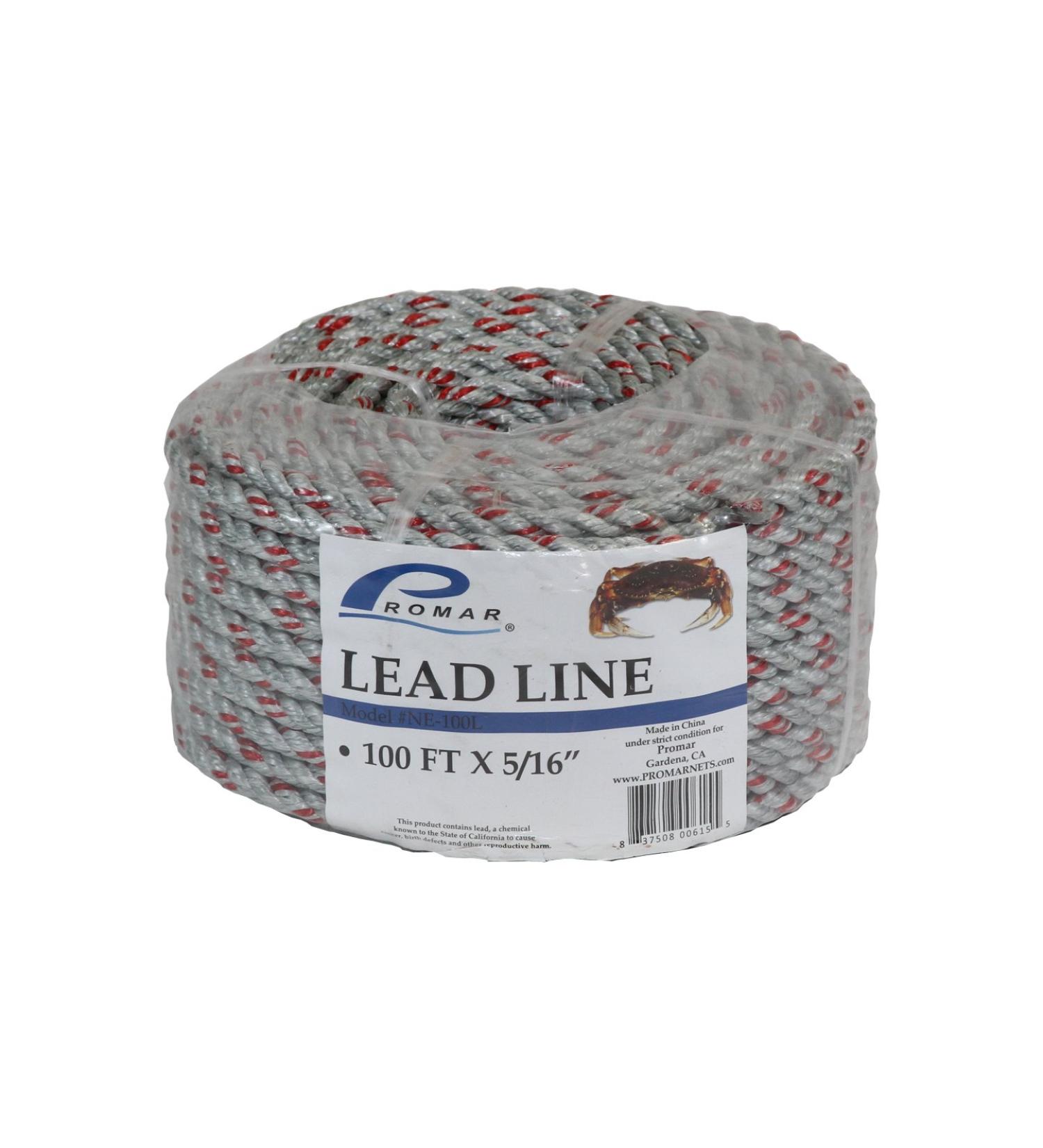 Promar NE-100L 100-Foot Lead Core Rope, 5/16-Inch Diameter, Orange Finish