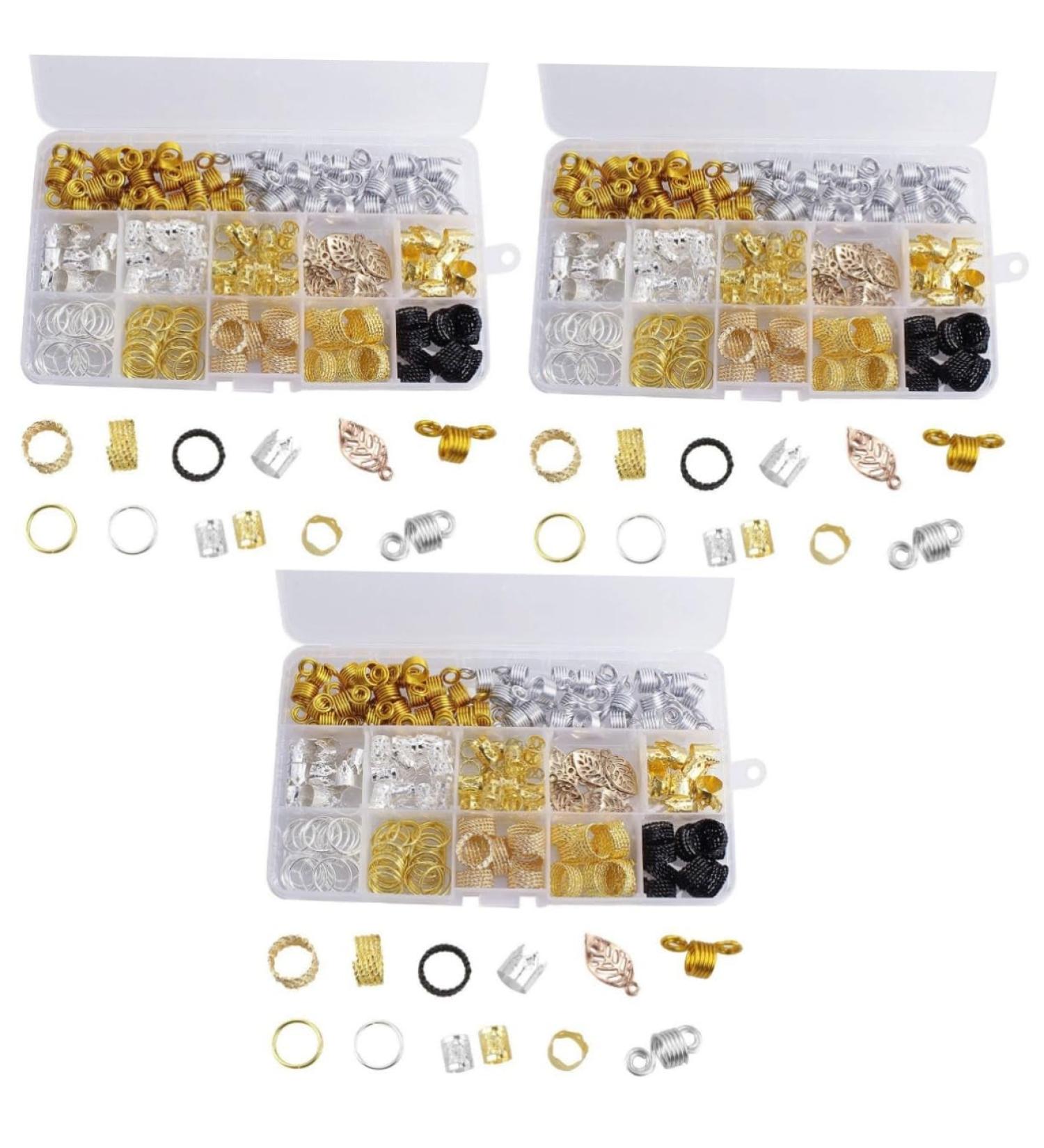 POPETPOP 3 Boxes Wig Dreadlock Pendant Dreadlocks Wire Braid Wigs Braid Accessories Dreadlock Accessories Beard Tube Beads Dreadlocks Wig Braiding Wig Braided Wig Alloy Hair Jewelry - Buy Online on GoSupps.com
