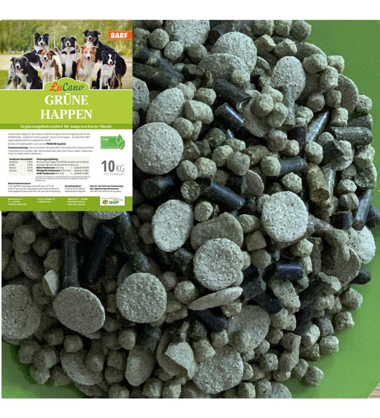 LuCano 10 kg green caps | BARFEN for dogs | for problem: dogs that eat grass - Buy Online on GoSupps.com