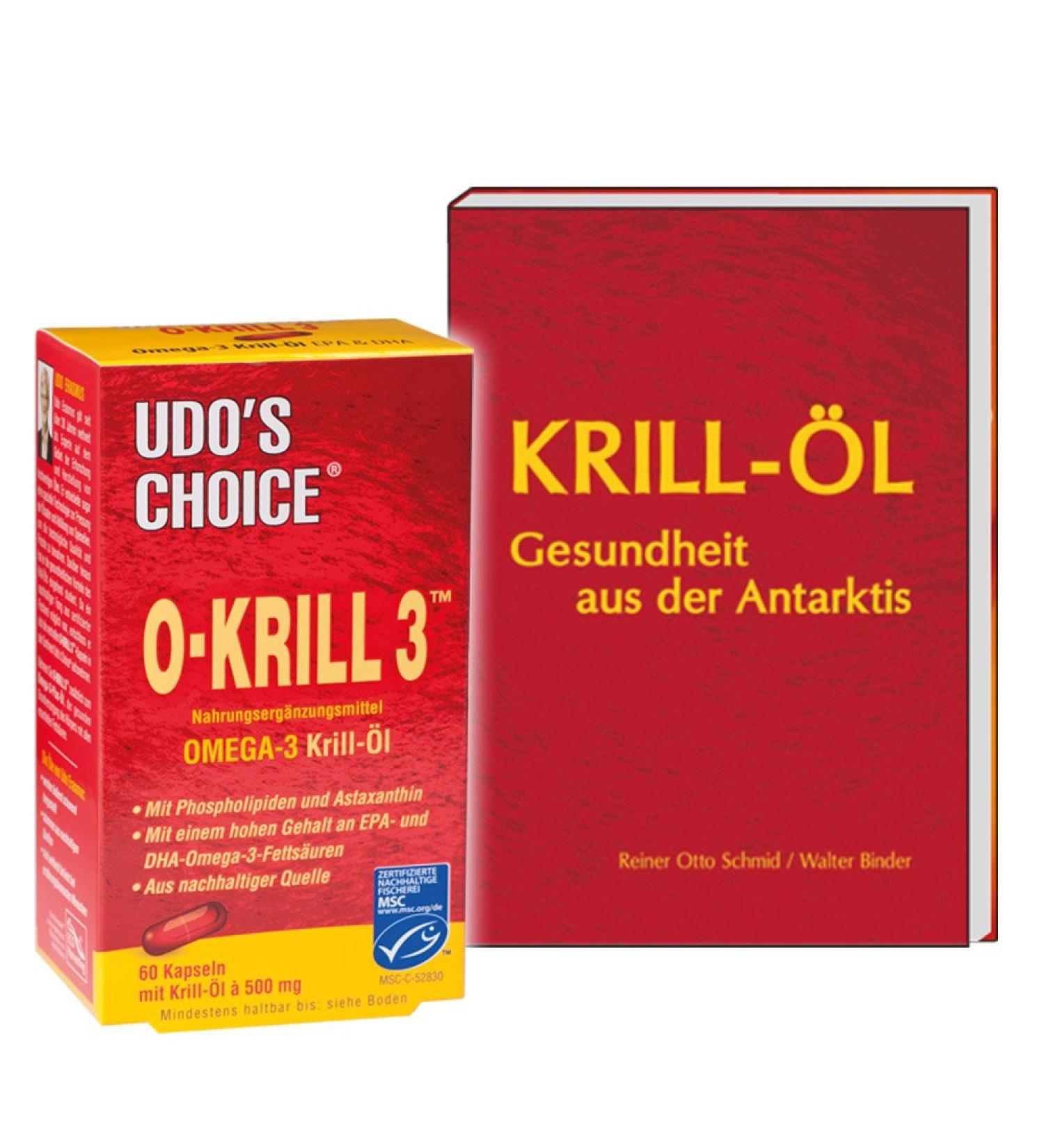 Krill oil by Udo Erasmus 60 capsules + book: Krill oil 120 pages (gift set - you save 10 euros compared to individual purchase)
