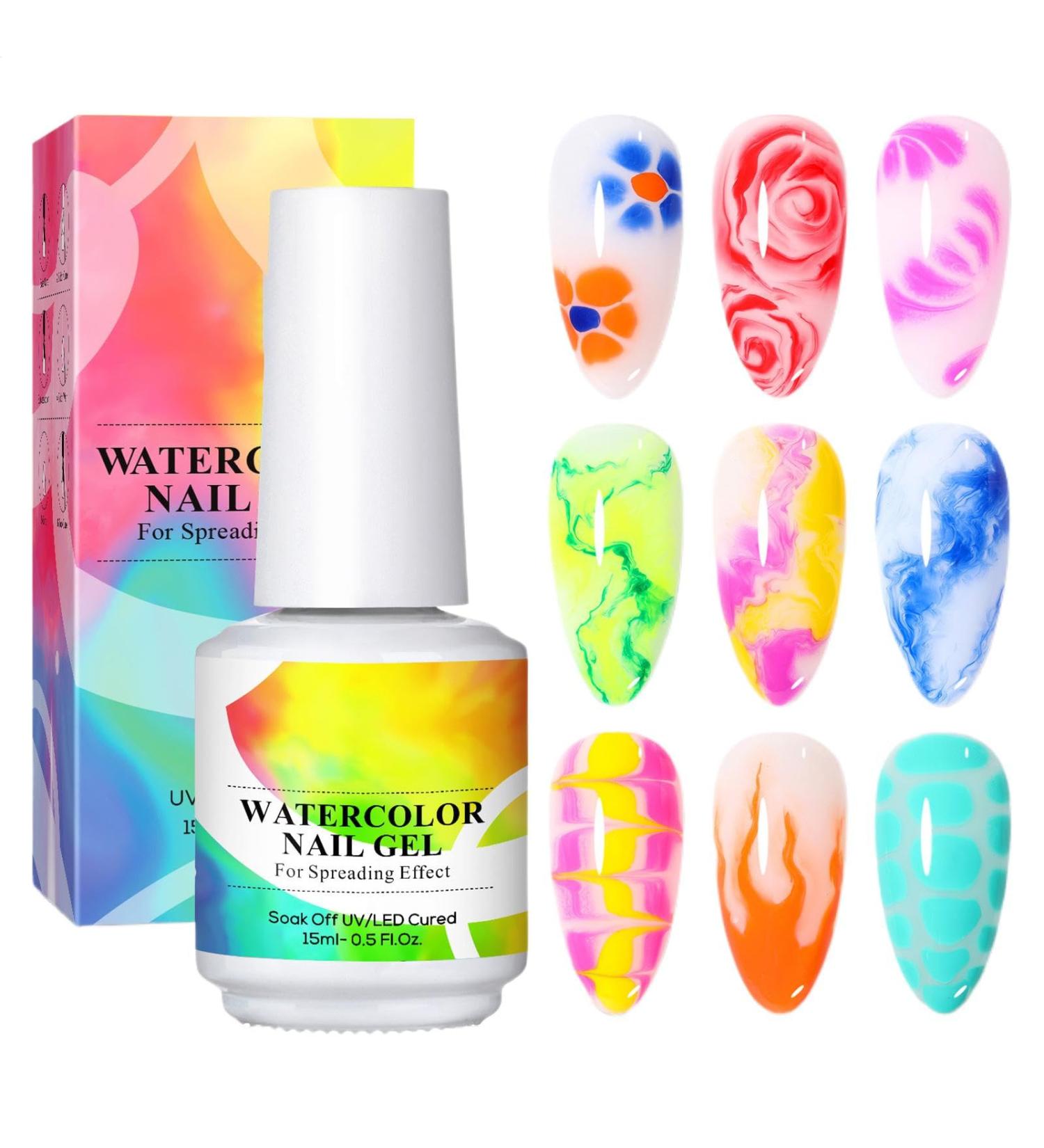  Hogvinnatil Clear Gel Nail Polish | 15ml Water-Based Blossom Top Coat for Girls Diffusion Effects Compact Lightweight UV Nail Polish for Travel Outdoors Home and Travel - Buy Online on GoSupps.com