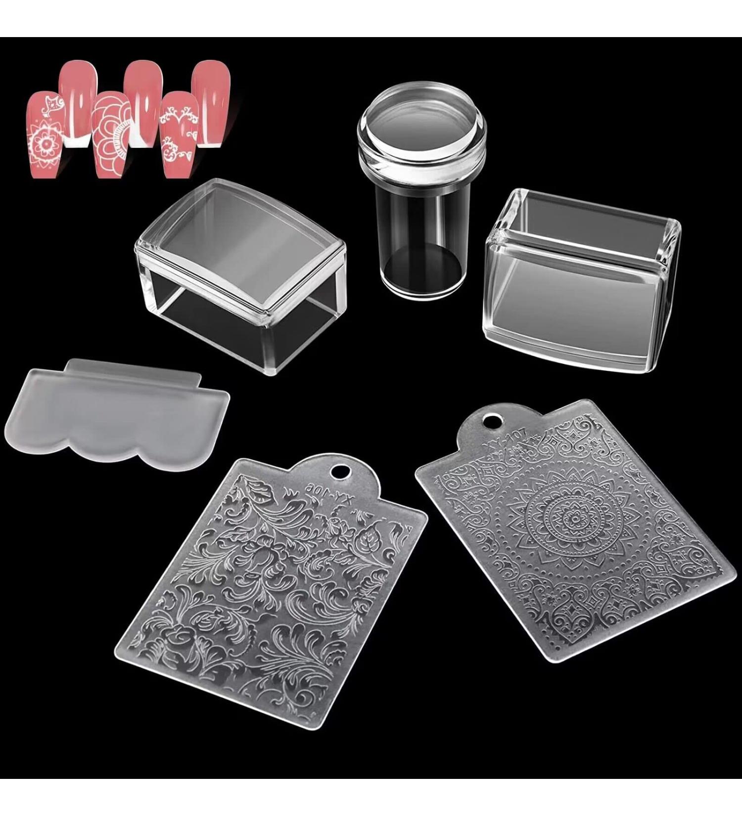 3 Piece Clear Nail Stamp Set for French Nails - Silicone Nail Art Stamps & Accessories - Buy Online on GoSupps.com