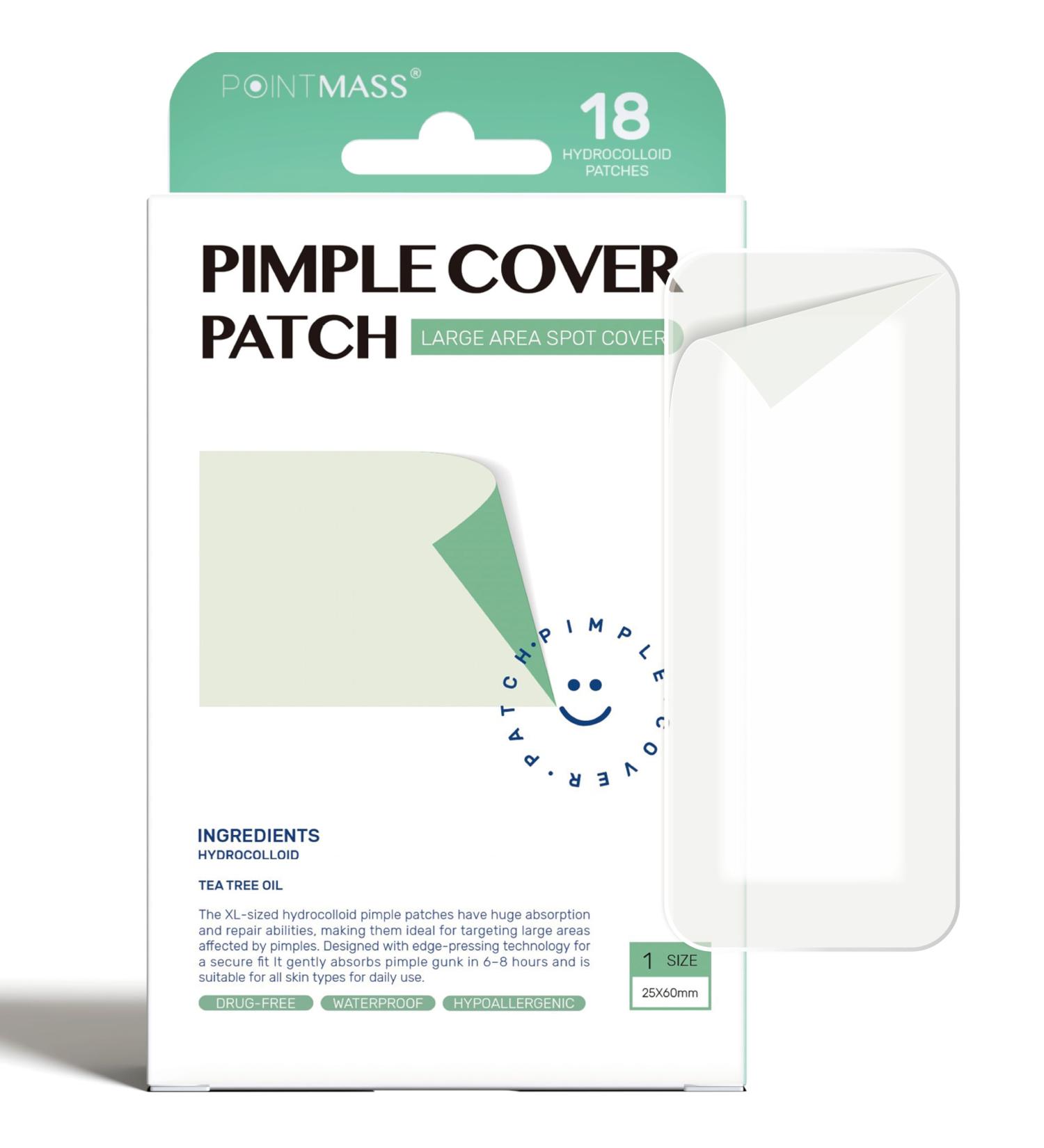 Large Hydrocolloid Pimple Patches - Tea Tree Oil Acne Spot Treatment for Face & Body - Buy Online on GoSupps.com