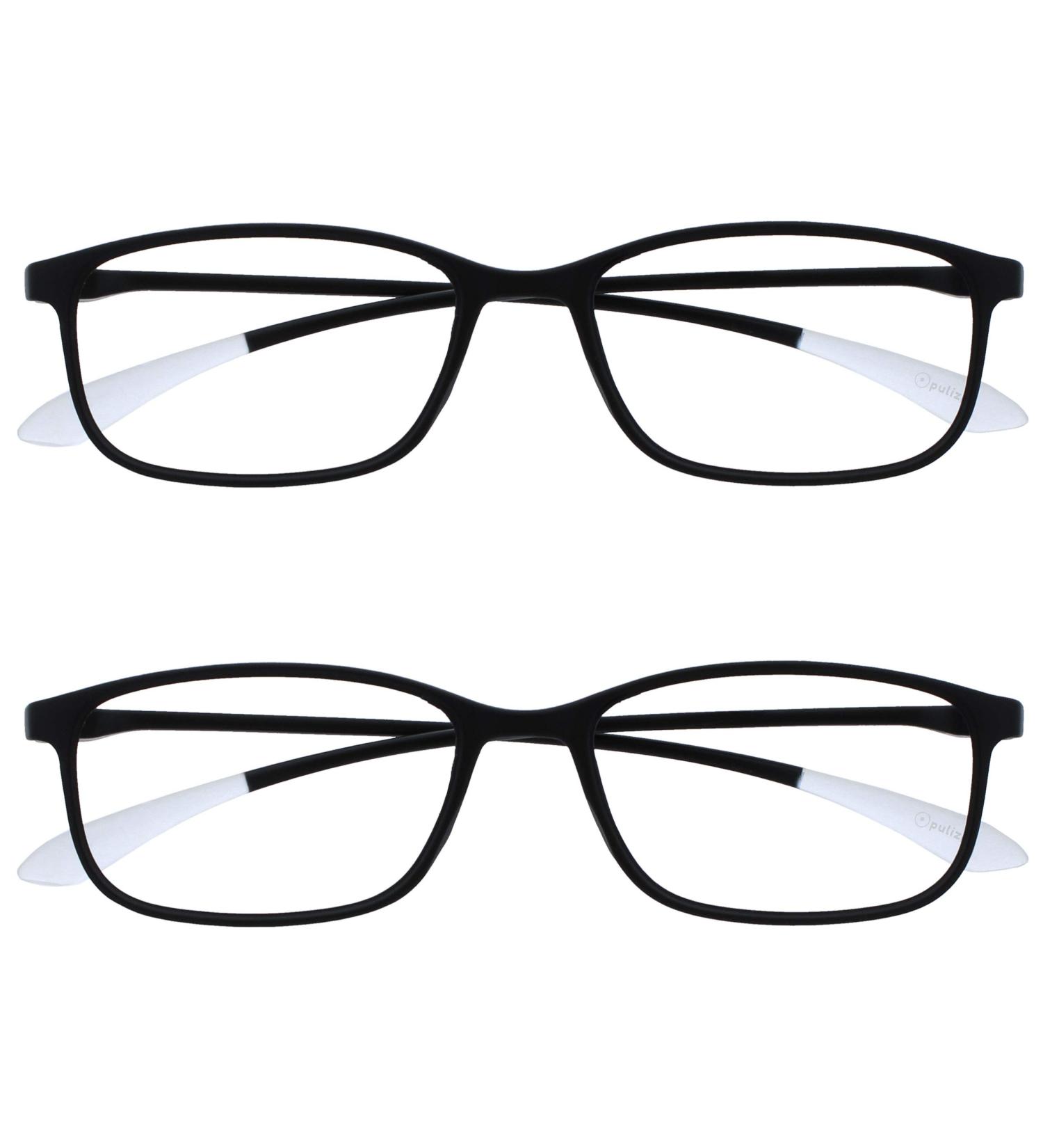 Opulize ICE Reading Glasses 2 Pack - Ultralight Scratch-Resistant Frames | Matt Black & Crystal Gray | Diopters +3.50 for Men & Women - Buy Online on GoSupps.com
