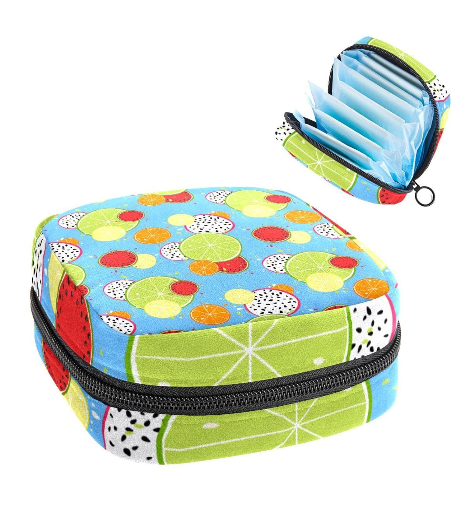 Anna Cowper Fruits Pattern Menstrual Cup Pouch - Portable Period Bag for Women and Teen Girls (1Pc, Multi-colored) - Buy Online on GoSupps.com
