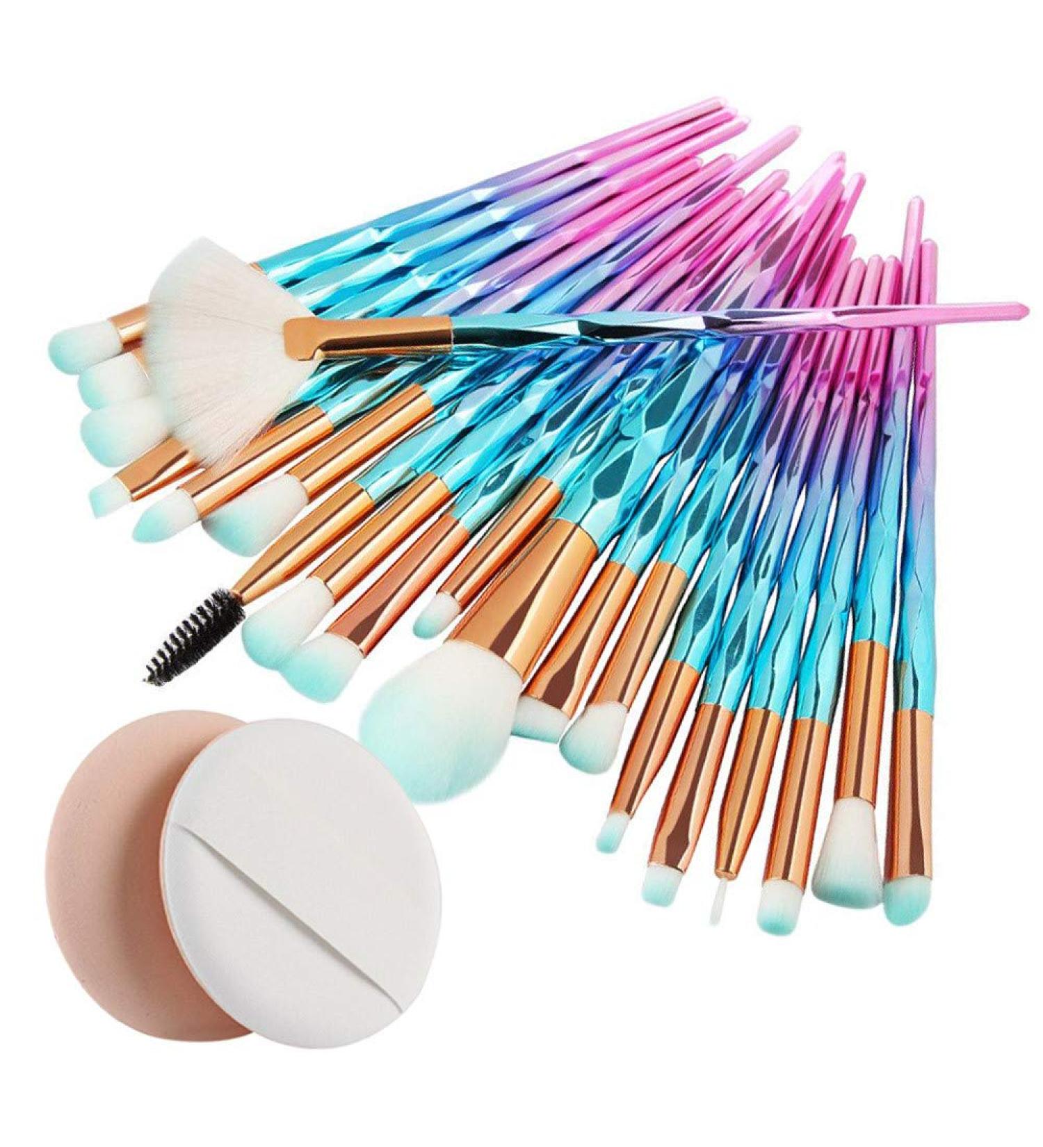 20-Piece Party Makeup Brush Set | Multi-Functional Cosmetics | International Shipping Available - Buy Online on GoSupps.com