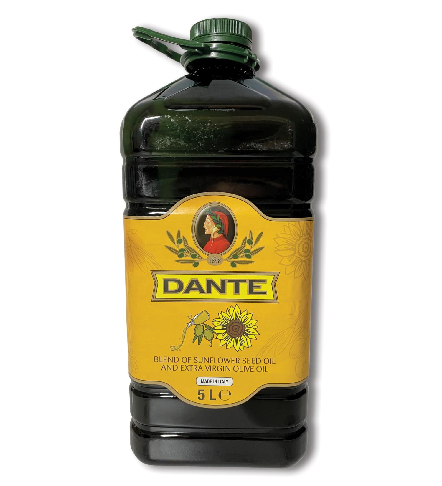 Dante Blend of Sunflower Seed Oil and Extra Virgin Olive Oil 5L - Buy Online on GoSupps.com