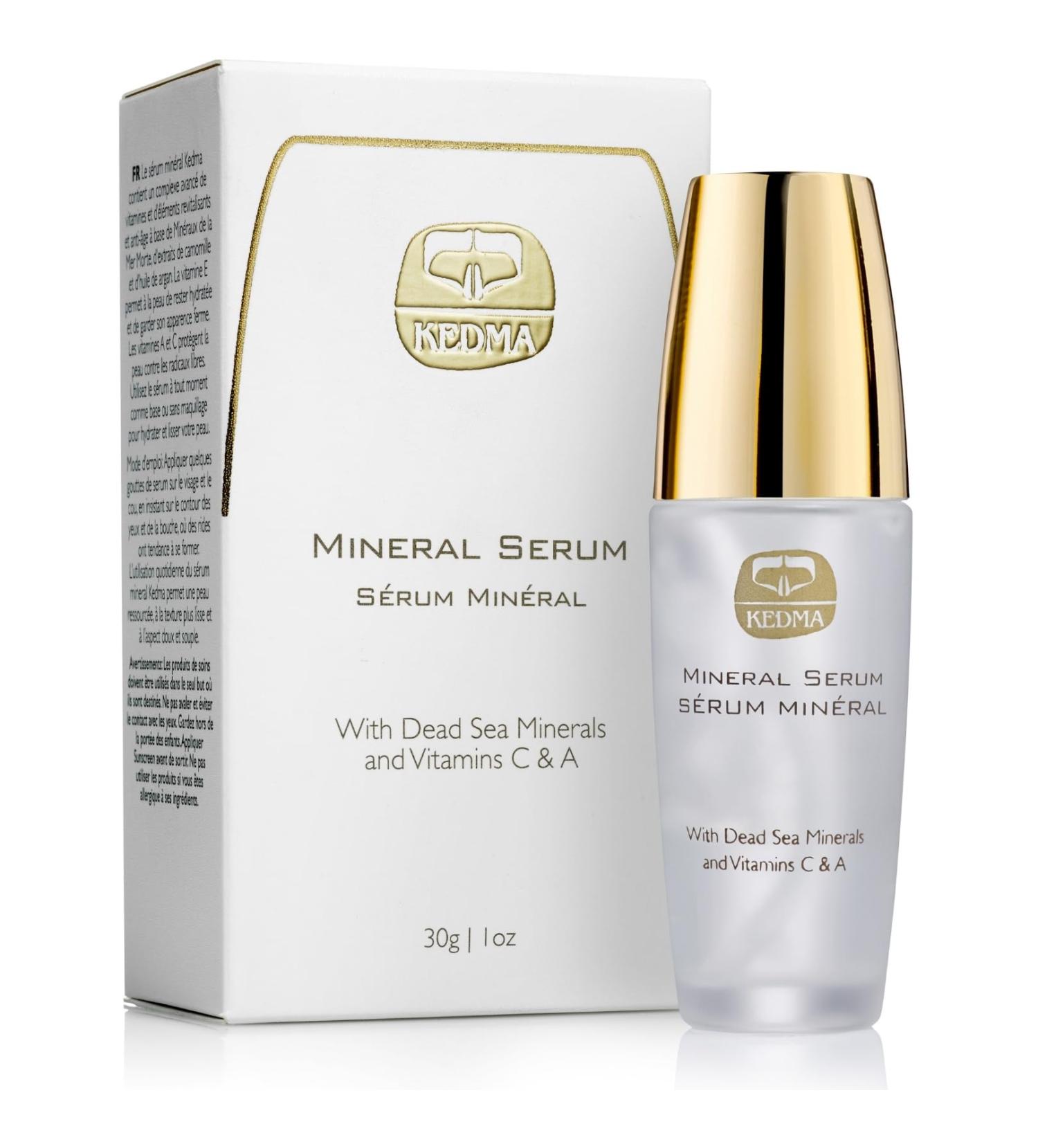 Kedma AntiAgeing Mineral Serum Moisturising and Revitalising for the Skin with Dead Sea Minerals Vitamin A C E for a Radiant Complexion 30 ml - Buy Online on GoSupps.com