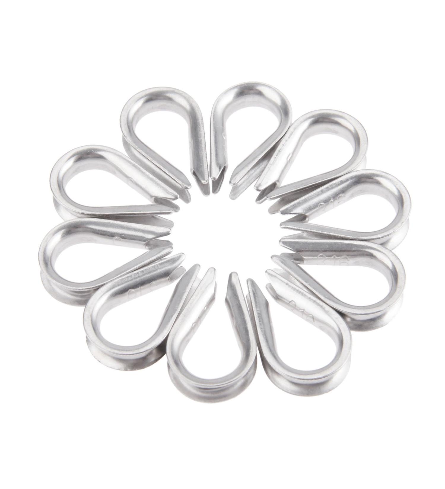 Mtsooning 10PCS Wire Thimble Rigging  M5 Stainless Steel Rope Thimble for 3/16 Inches Diameter Wire Cable - Buy Online on GoSupps.com