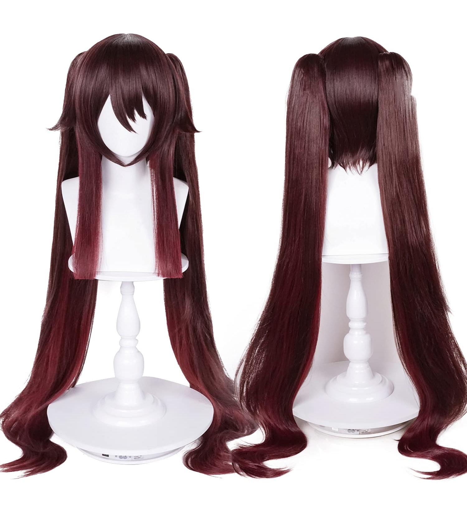 Uniquebe Game Anime Cospaly Wig with Elf Ears & Hair Net for Halloween Costume Hutao - Buy Online on GoSupps.com