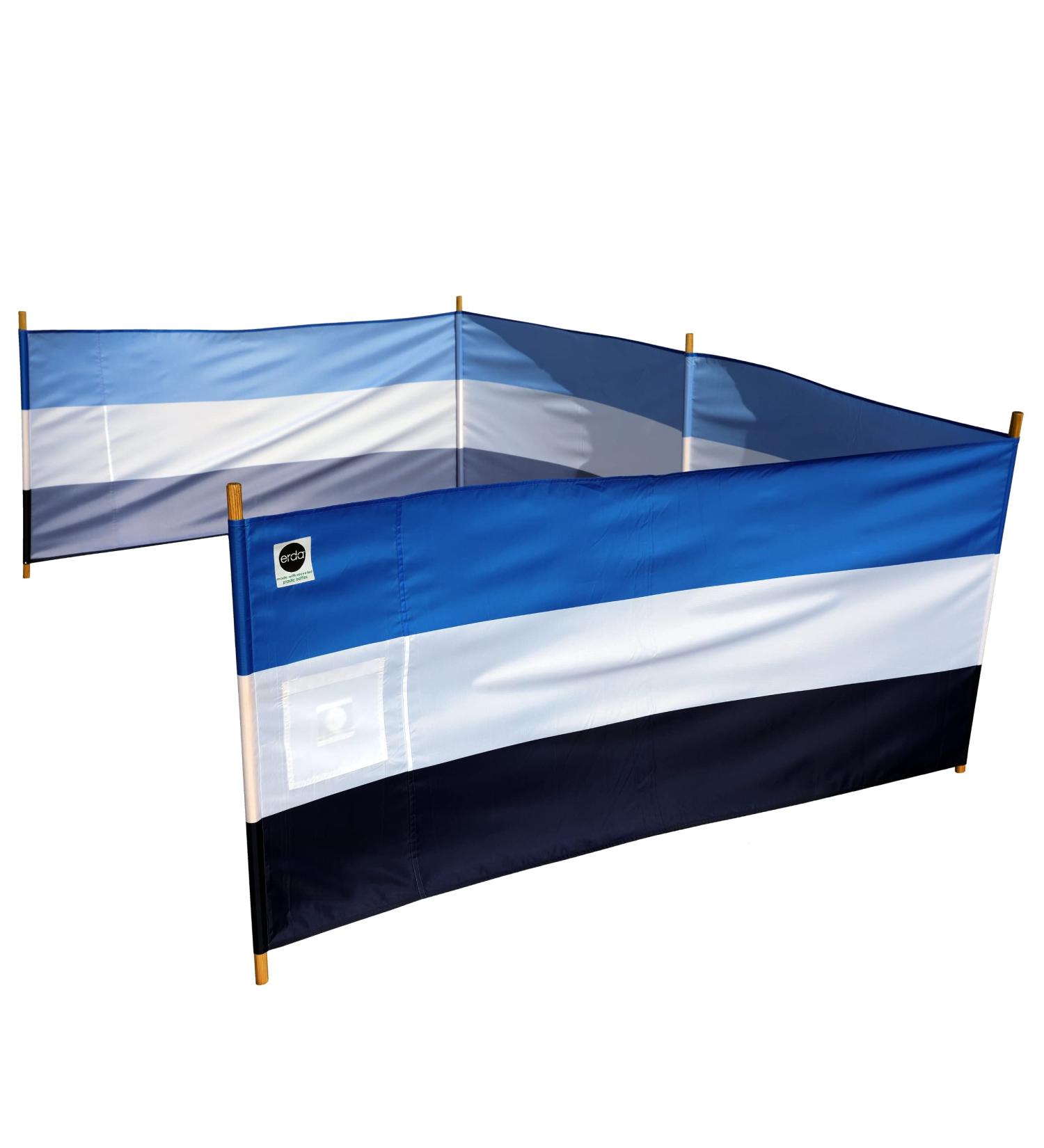 Erda Tides Stripe Pro Beach Windscreen Privacy Screen - 20ft Rip-Stop Polyester, Lightweight & Eco-Friendly, Wind Blocker with Matching Shoulder Bag - Buy Online on GoSupps.com