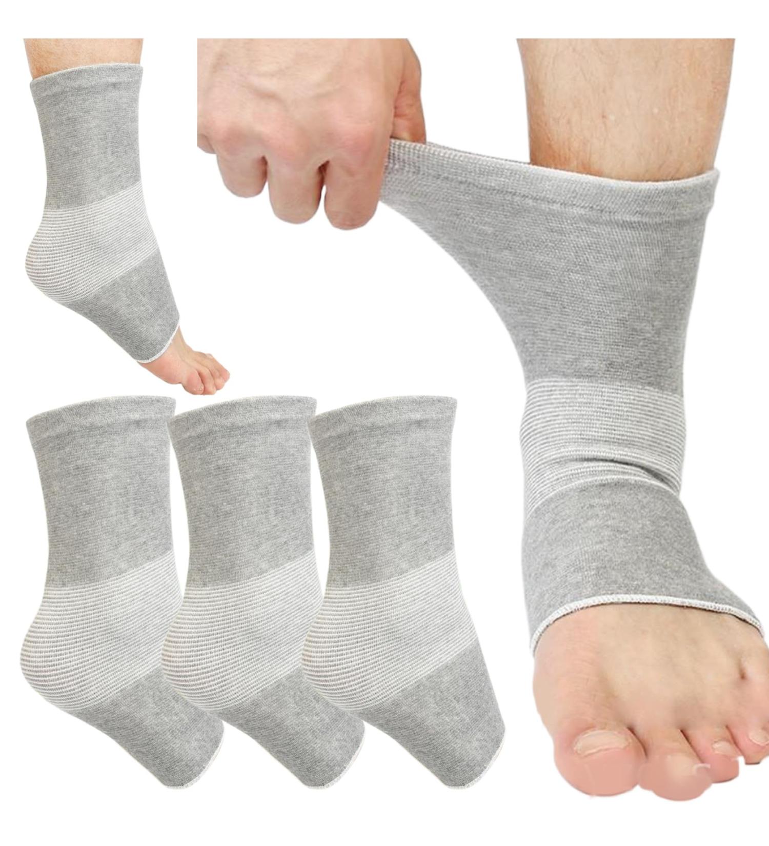 Buy Anti Fatigue Foot Sleeves - 2 Pairs Bamboo Compression Socks for Pain Relief & Ankle Support | Ideal for Sleeping - Buy Online on GoSupps.com