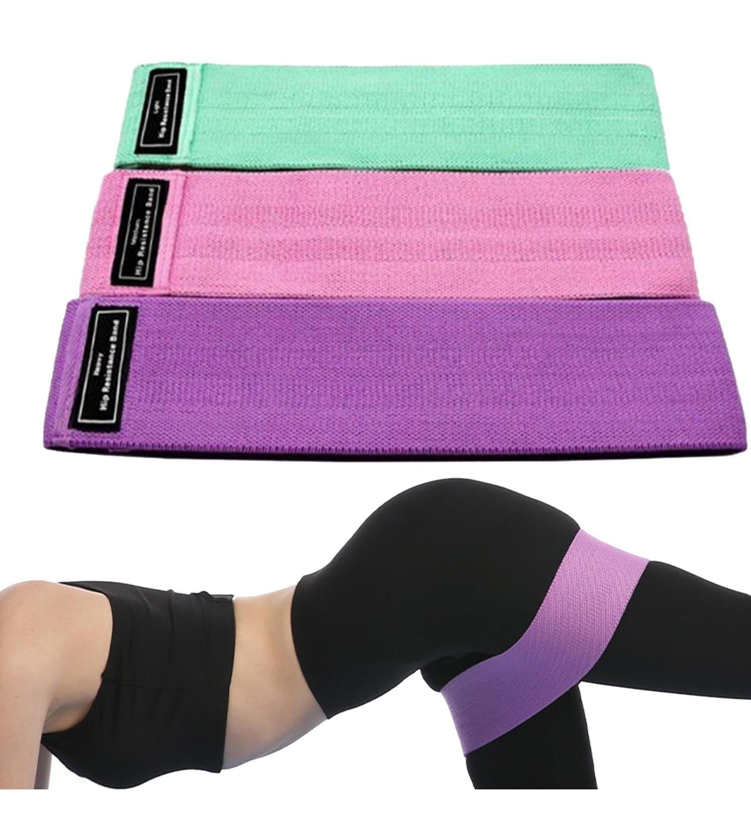 Resistance Bands Set - 3 Resistance Bands for Working Out | Stretch Fitness Bands Non-Slip Resistance Exercise Bands | Exercise Loop Bands Workout Bands Exercise Stretch Bands for Women Men - Buy Online on GoSupps.com