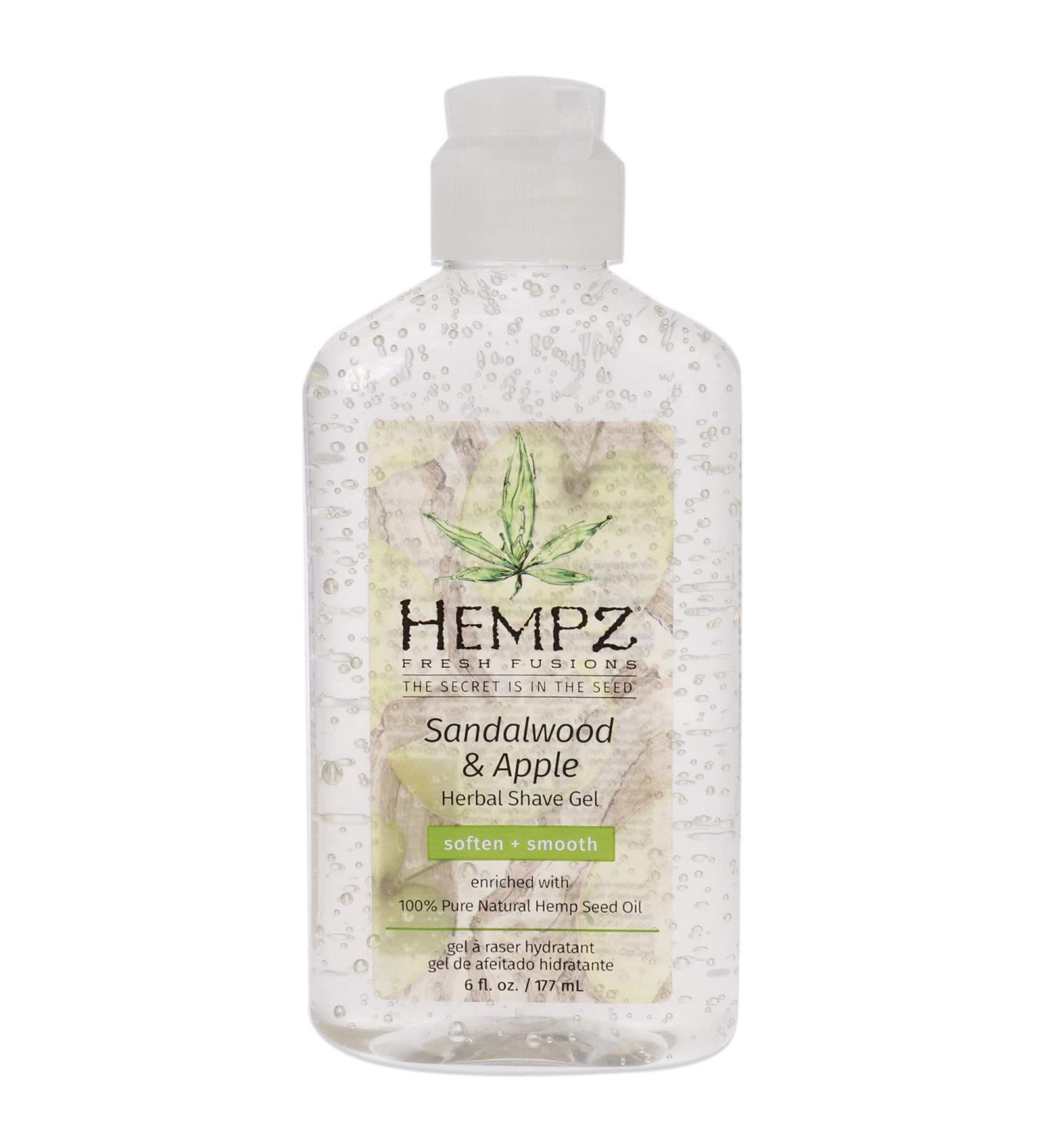 Hempz Fresh Fusions Sandalwood and Apple Herbal Shave Gel Unisex Shave Gel 6 oz