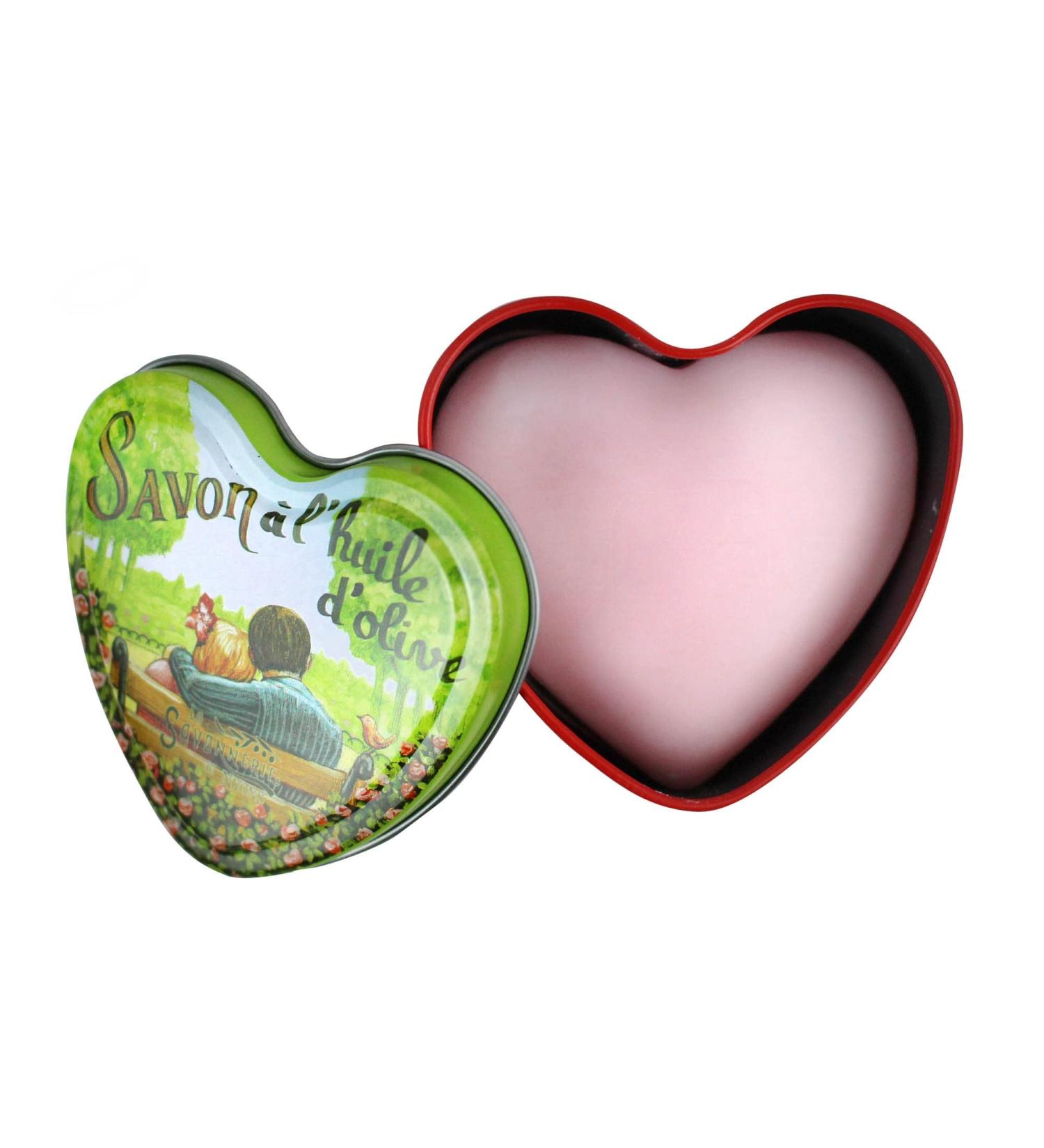 mitienda mit Liebe gemacht Natural soap from France Rose in a metal tin
