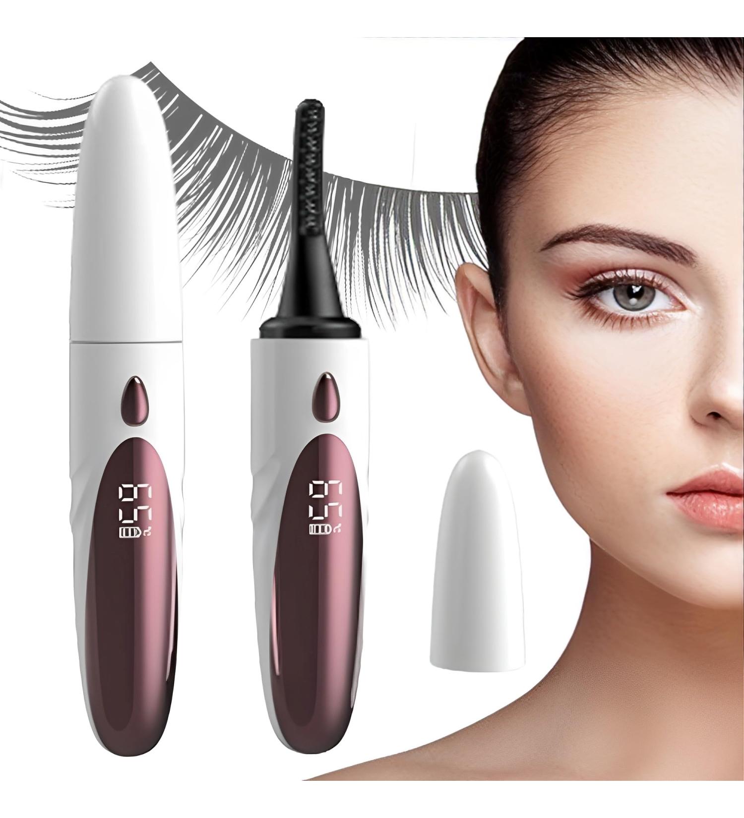 WYFCR Heated Eyelash Curler Electric Eyelash Curler perming Eyelashes Electric Eyelash Curler with 4 Temperature Quick Heating 24H Long Lasting Eyelash Curler for Girls Wome - Buy Online on GoSupps.com