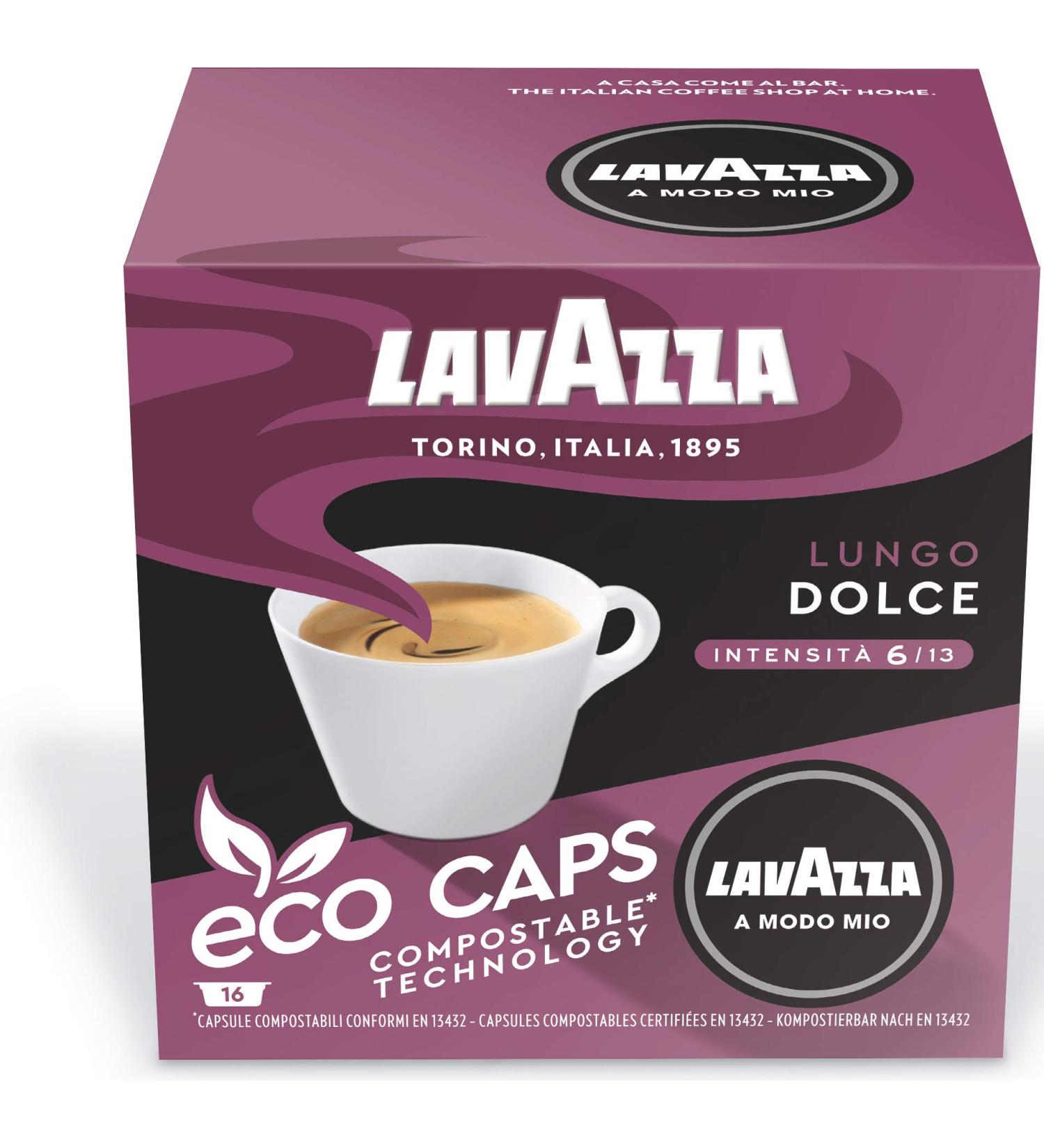 Lavazza A Modo Mio Caff Crema Lungo Dolcemente Lot of 5 5 x 16 Capsules - Buy Online on GoSupps.com