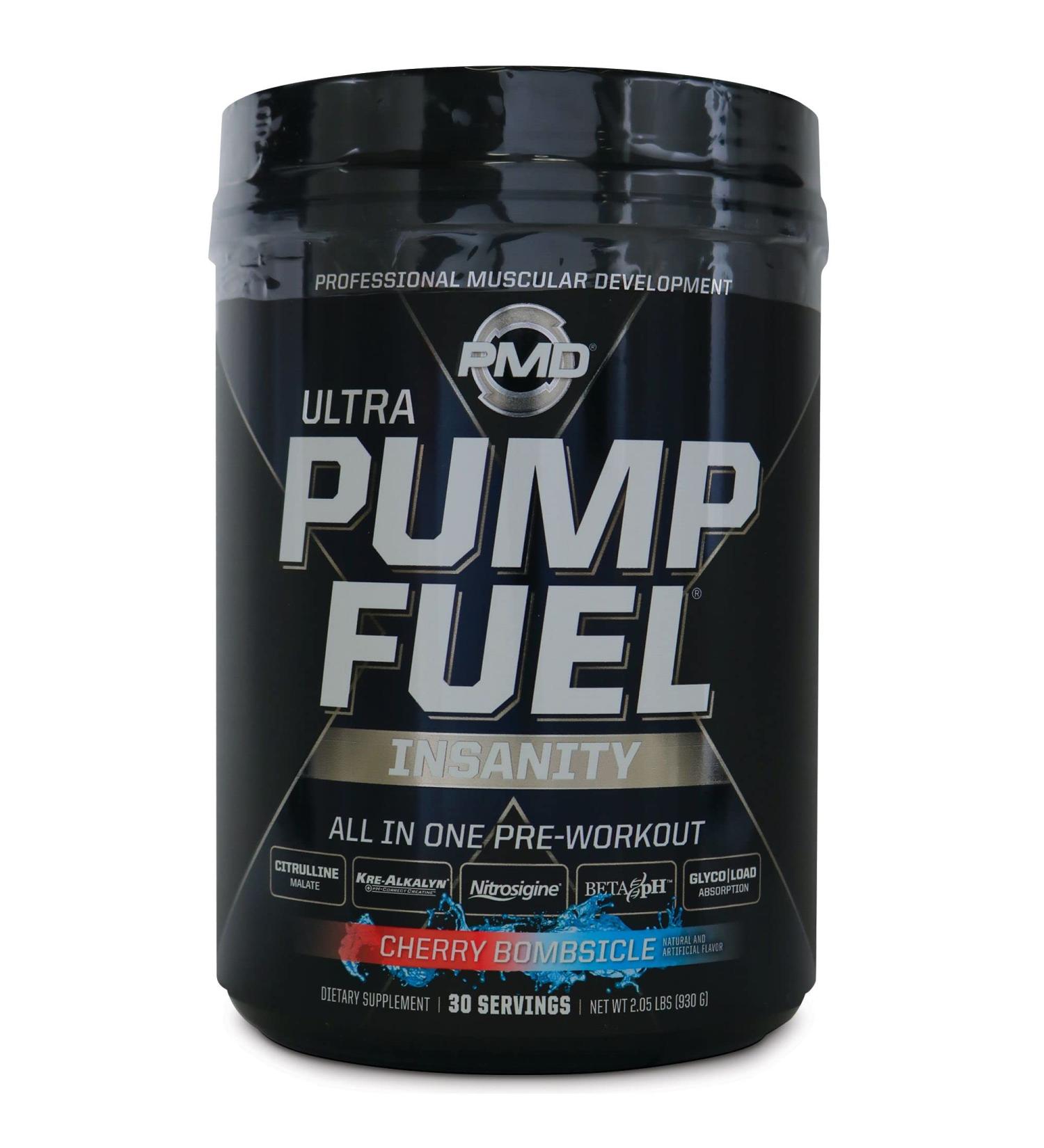 PMD Sports Ultra Pump Fuel Insanity Pre Workout Drink - Cherry Bombsicle - 30 Servings - Buy Online on GoSupps.com