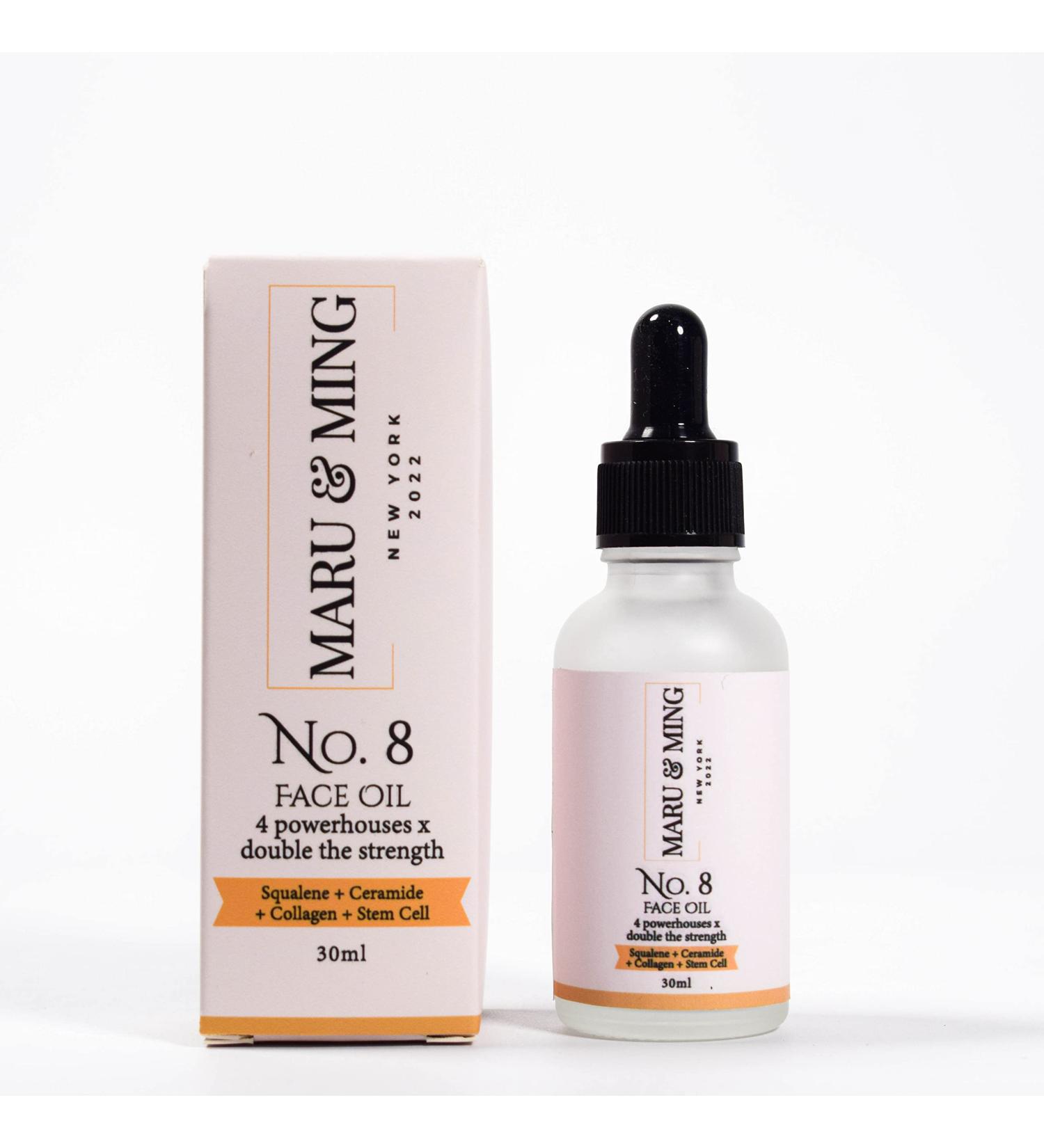No. 8 Face Oil with Collagen Ceramide & Squalene - Anti-Aging Hydration for Smooth Skin | 1 oz - Buy Online on GoSupps.com