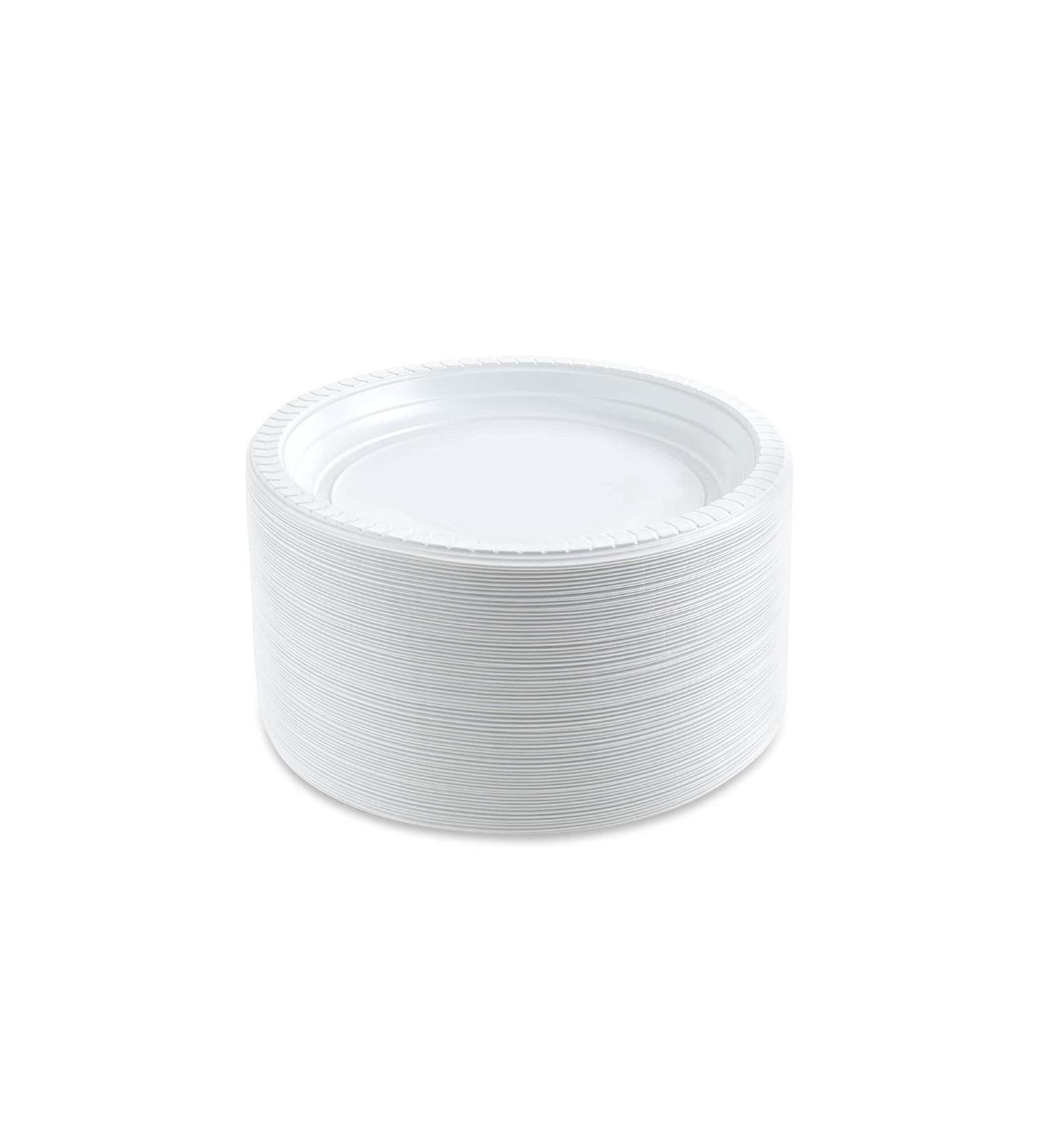 Plasticpro 6 Round Microwaveable Disposable White Plates - 100 Count - Buy Online on GoSupps.com