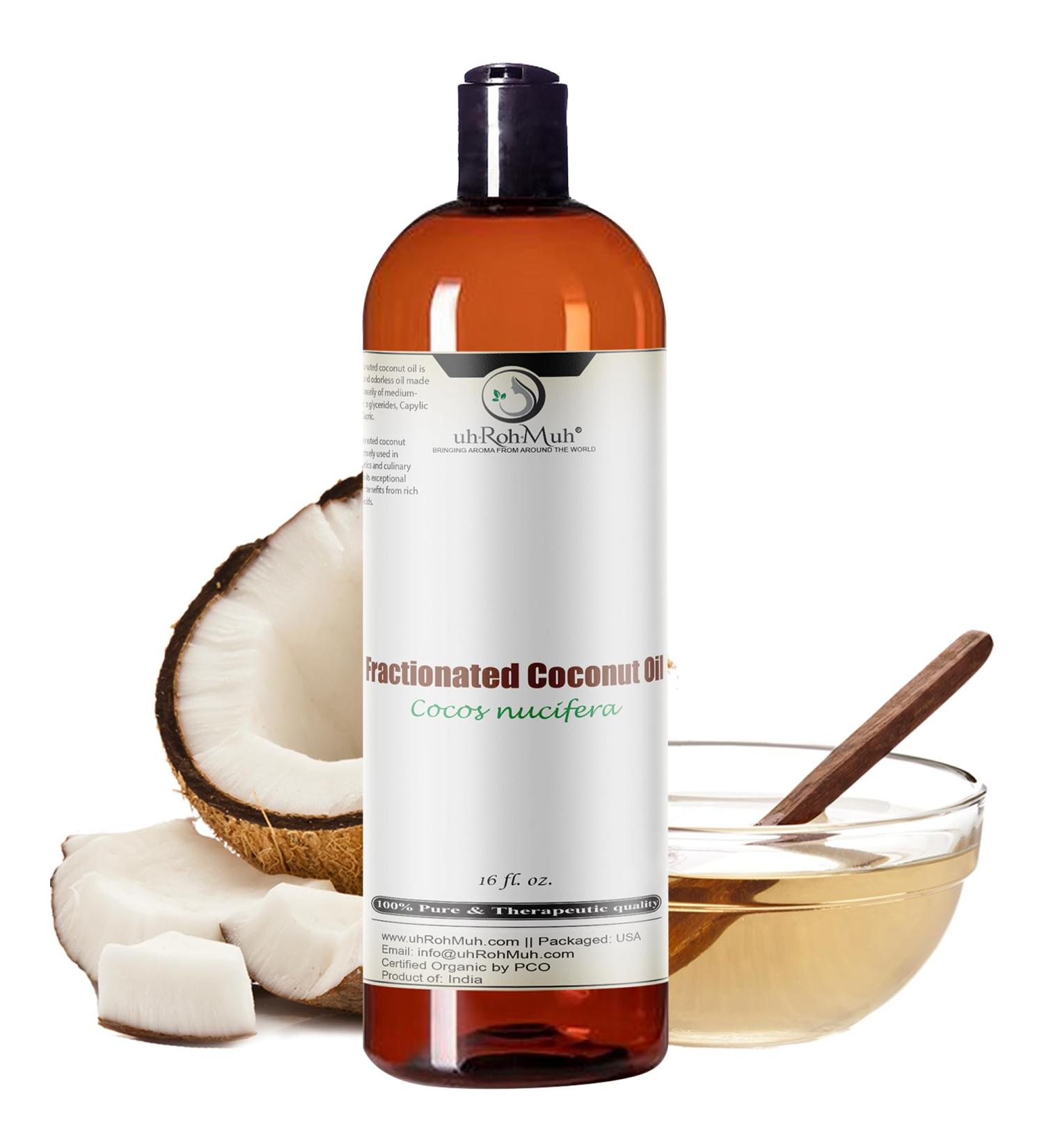 Buy uh*Roh*Muh Premium Fractionated Coconut Oil 100% Pure Unscented Hydrating Moisturizer for Hair & Skin Lightweight Emollient Carrier Oil 16 Fl Oz (0.45kg) International Shipping Available - Buy Online on GoSupps.com