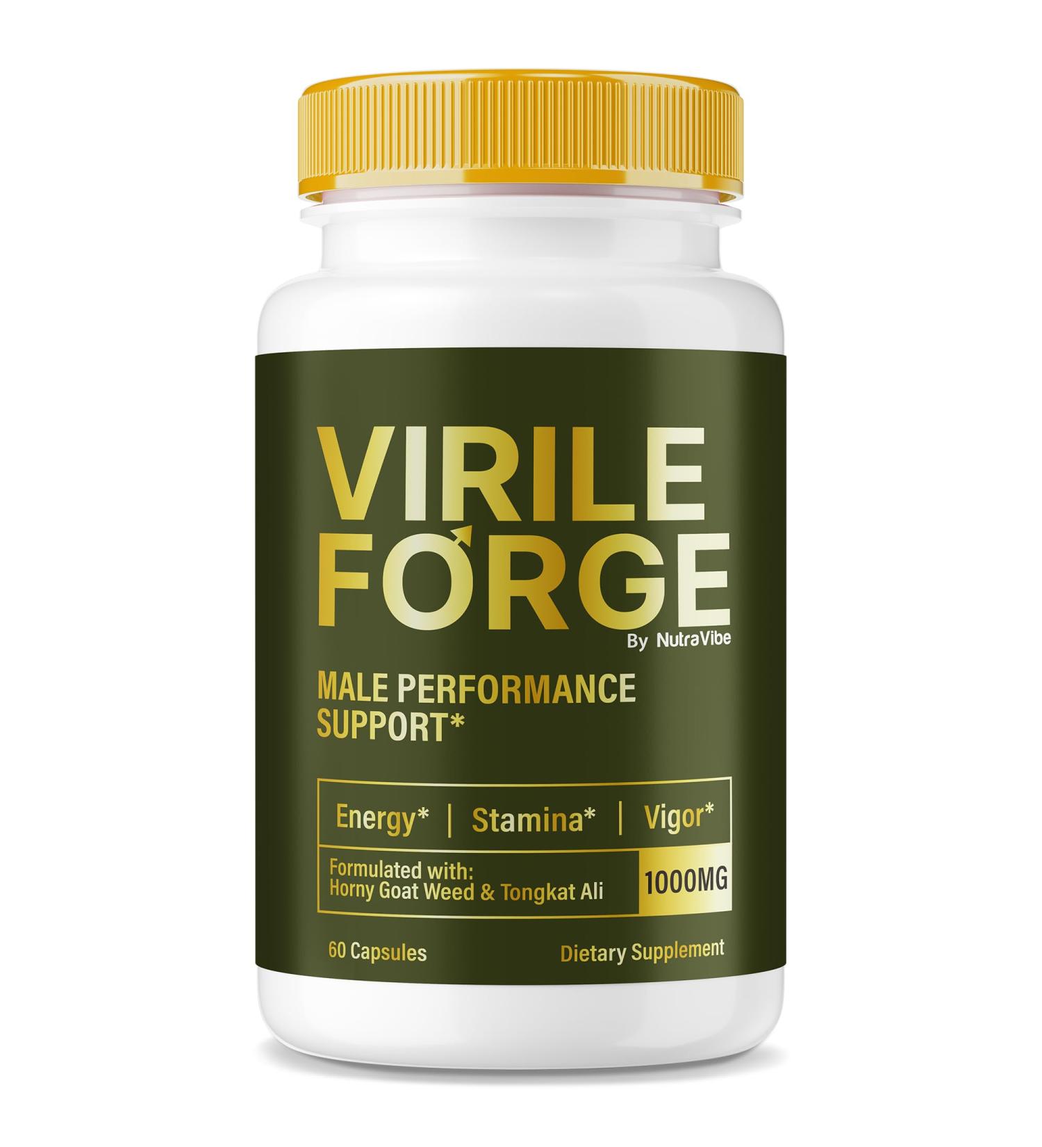 Virile Forge for Men - Original and Comprehensive Male Formula Powerful Blend for Peak Performance Lasting Endurance and Energy Premium Support VirileForge Pills (60 Capsules) - Buy Online on GoSupps.com