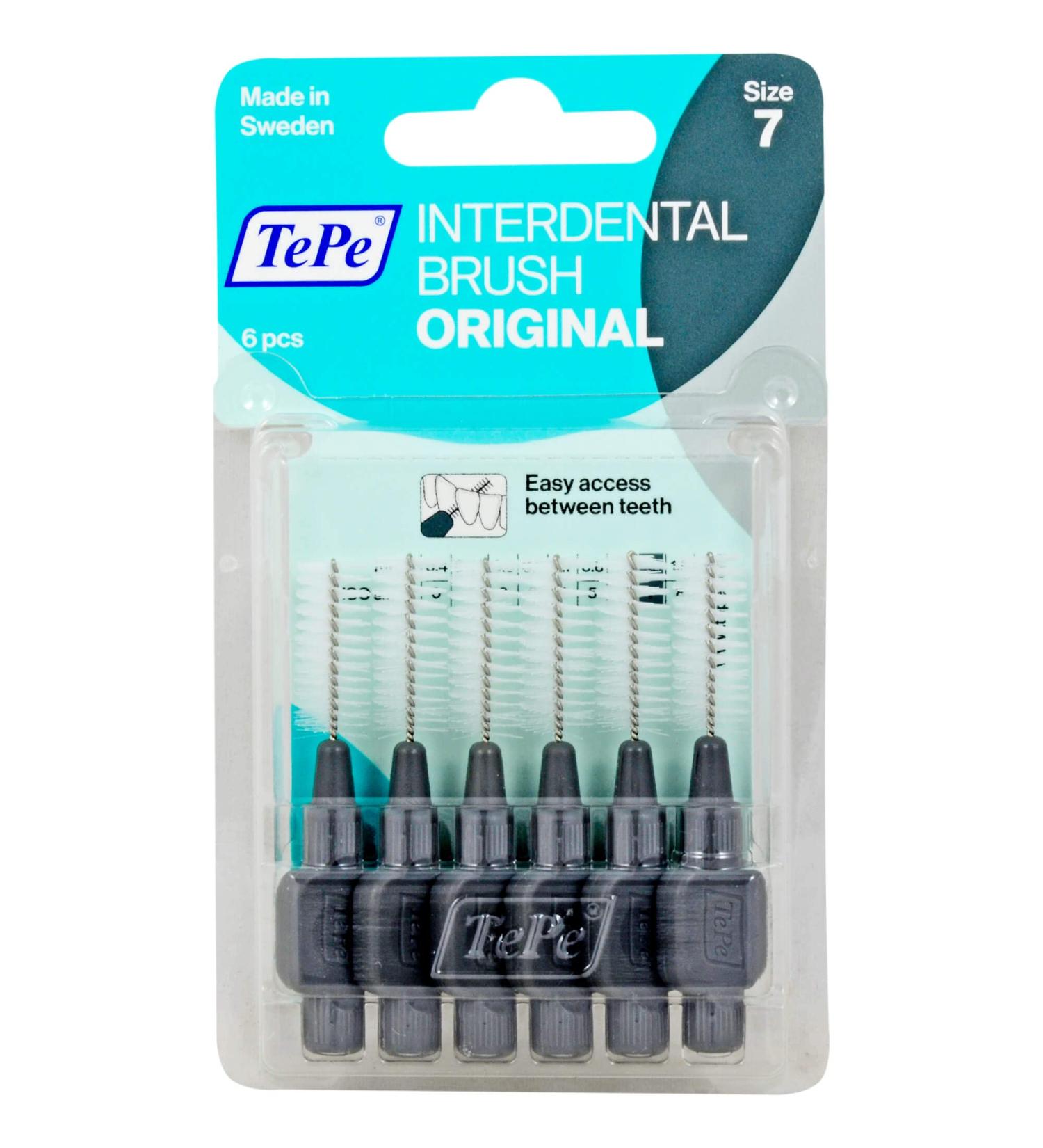 TePe Interdental Brushes grey 1.3 mm BlistPack 6