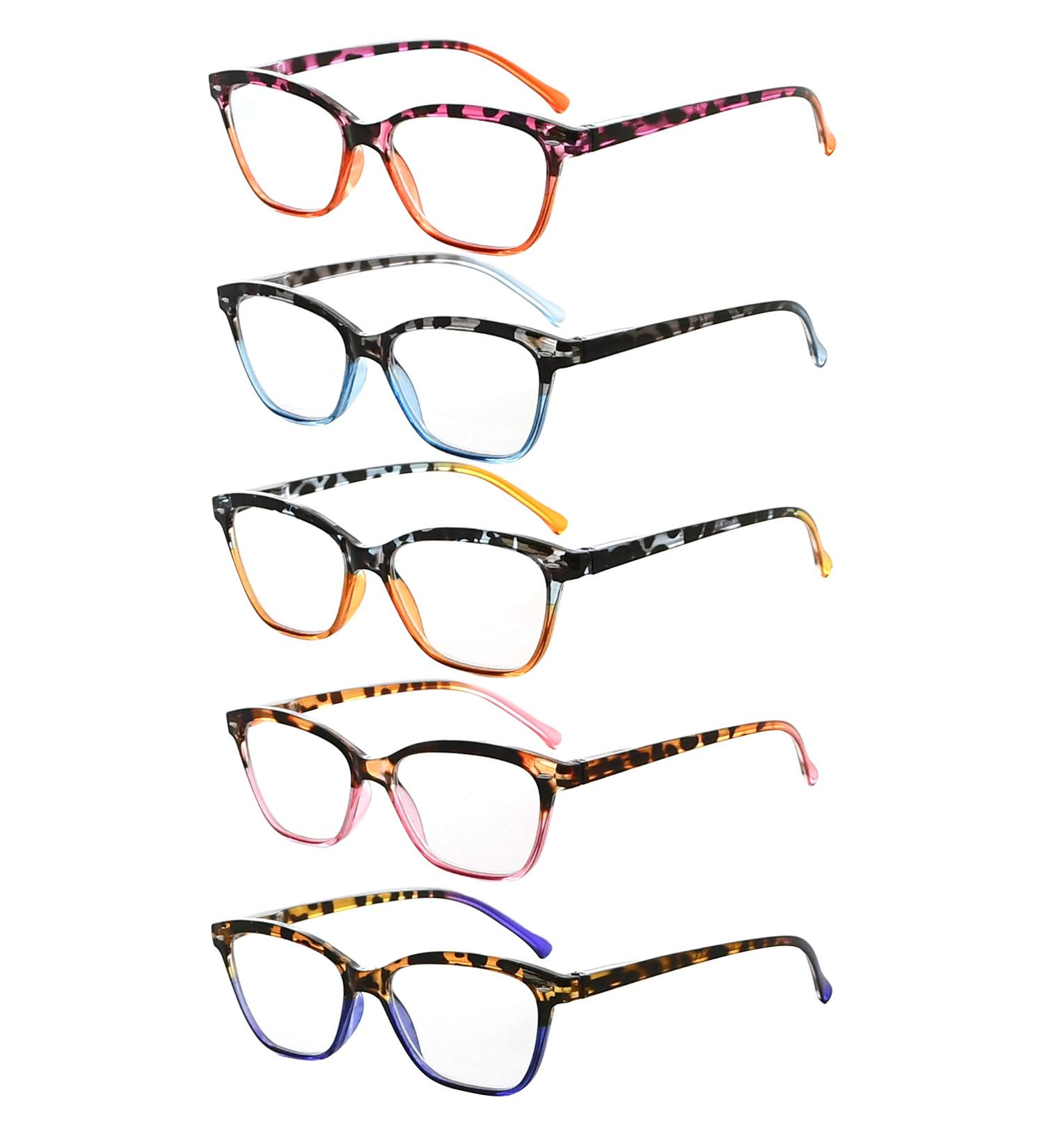 Eyekepper 5 Pack Cat-Eye Reading Glasses for Women - Stylish Tortoise +1.75 Strength Readers - International Shipping Available - Buy Online on GoSupps.com