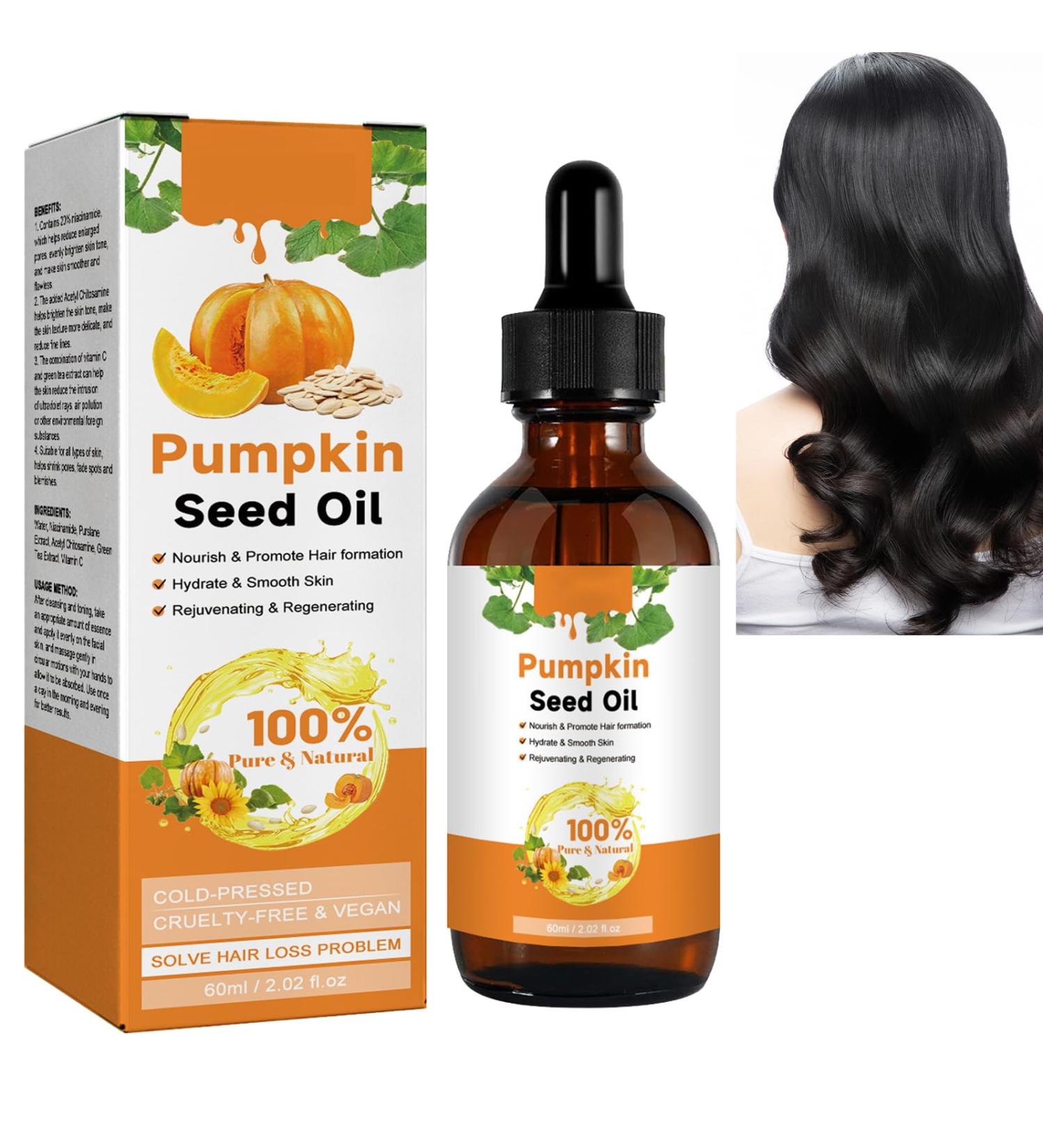 Pumpkin Seed Oil Boost Hair Growth for Eyelashes Pumpkin Seed for Healthier Hair Pumpkin Oil for Hair Eyebrows & Dry Damaged Hair Pure Pumpkin Oil for Hair Growth - Buy Online on GoSupps.com