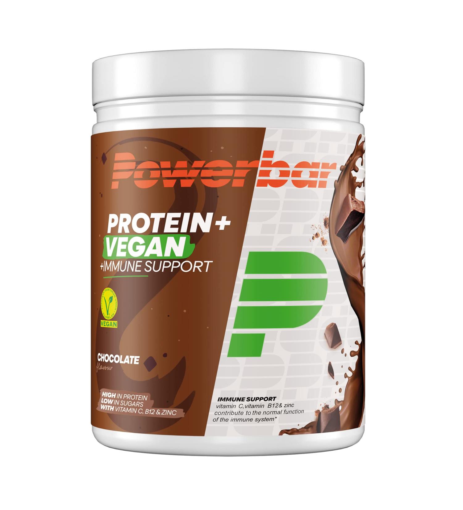 Powerbar Protein Plus Vegan Immune Support - 570g Chocolate (19 Servings) | Boost Your Health & Energy | International Shipping Available - Buy Online on GoSupps.com
