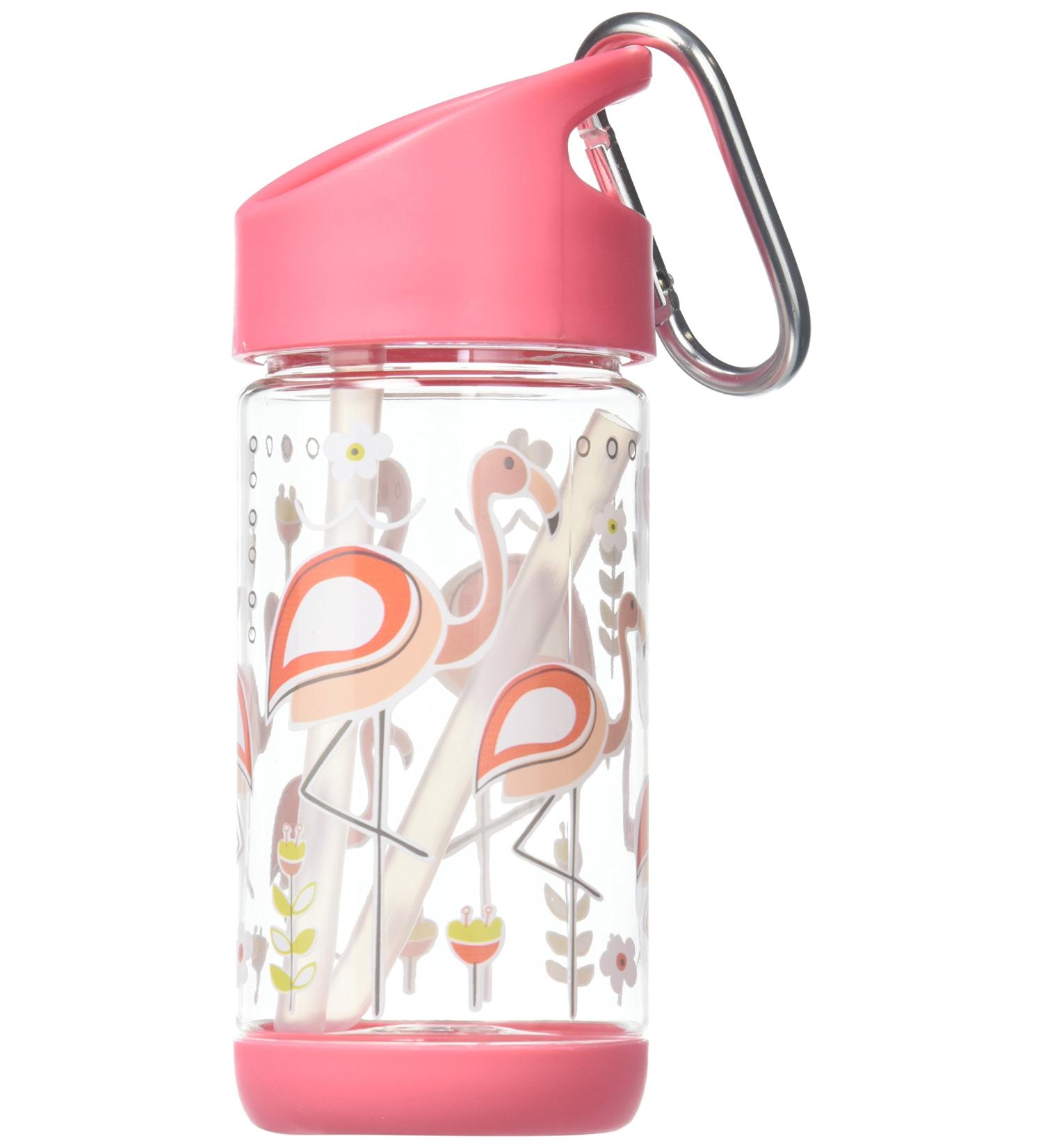 SugarBooger Flip & Sip Clear Tritan Cup  Flamingo