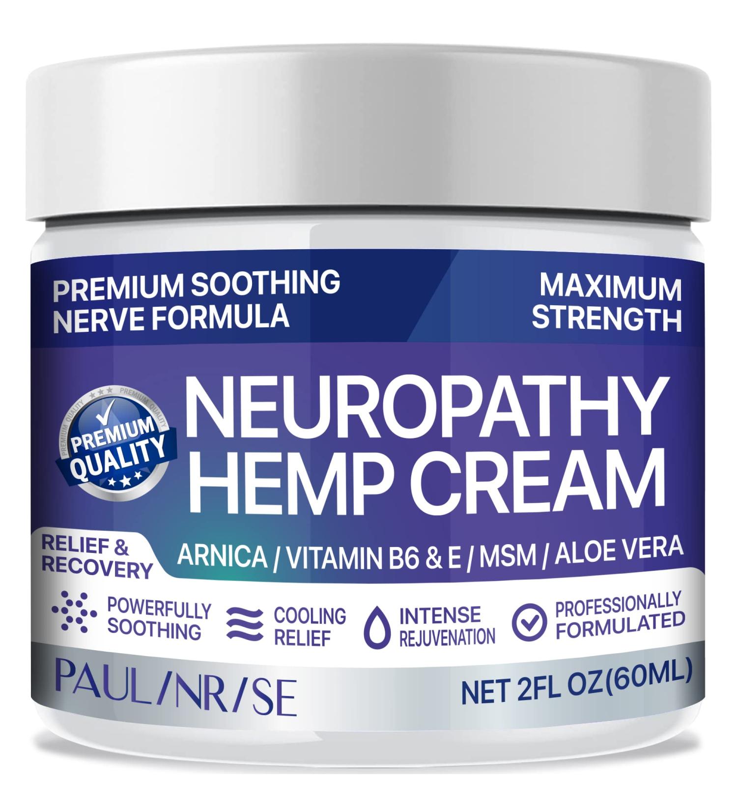 PAULINRISE Neuropathy Pain Cream for Feet - Maximum Strength Formula with Arnica, Vitamin B6, MSM, and Aloe Vera - Soothing Nerve Pain Relief for Hands and Feet - 2 fl oz - Buy Online on GoSupps.com