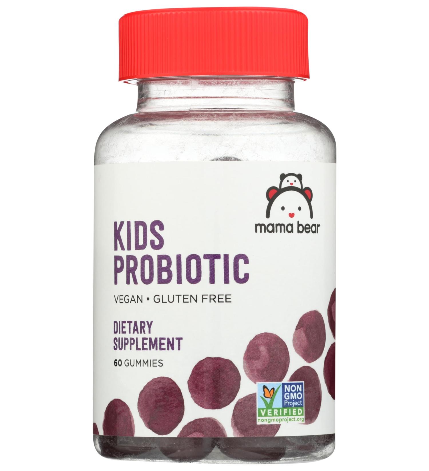 Amazon Brand - Mama Bear Vegan Probiotic Berry 60 Gummies 1 Billion CFU per Gummy Berry 60 Count (Pack of 1) - Buy Online on GoSupps.com