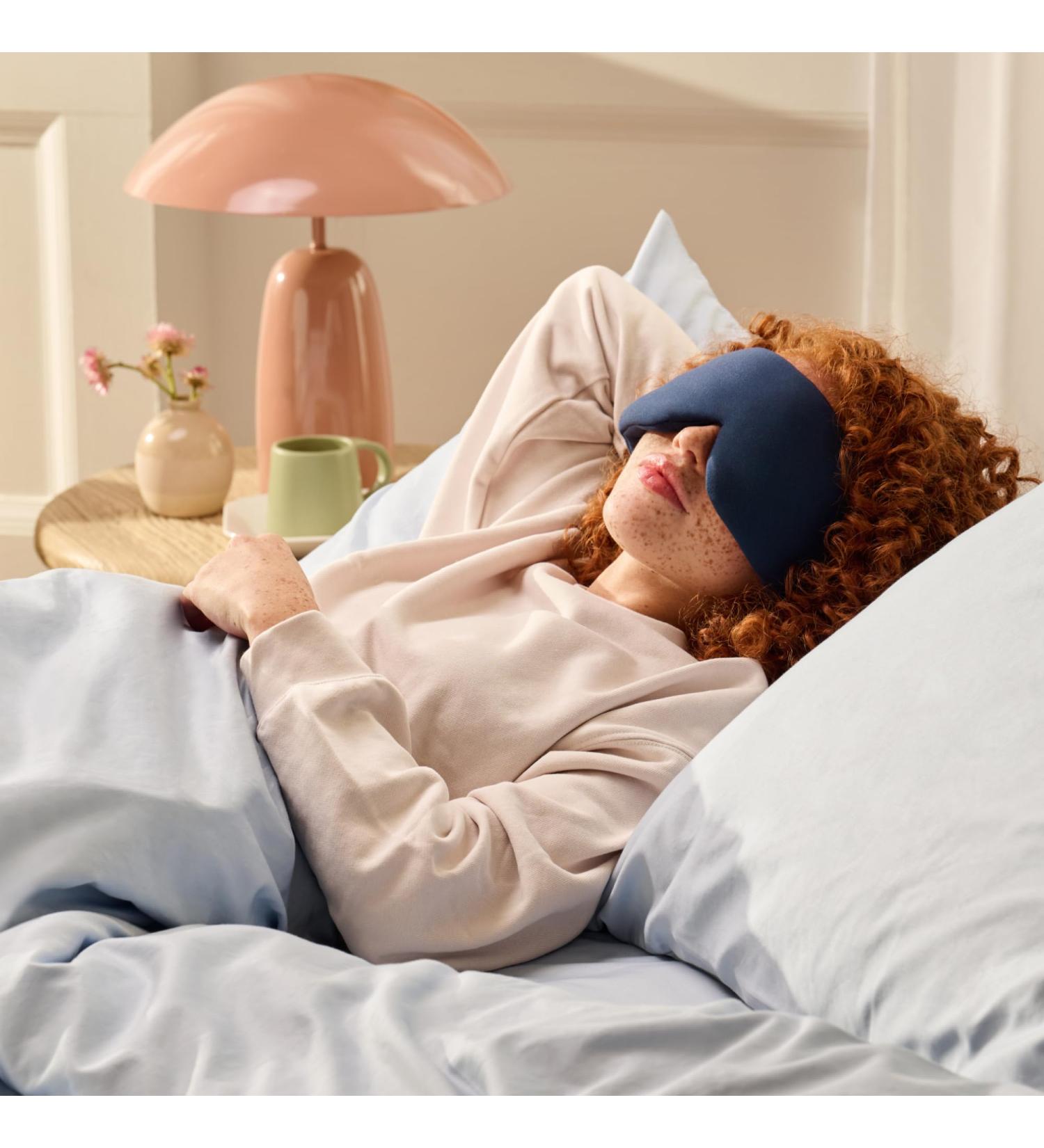 Bearaby Weighted Eye Mask for Sleeping | Soothing Light Blocking Sleep Mask for Side Sleepers - Midnight Blue - Buy Online on GoSupps.com