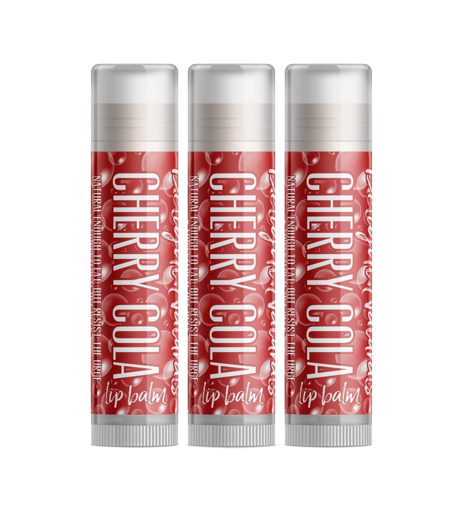Delight Naturals Cherry Cola Lip Balm - Set of Three