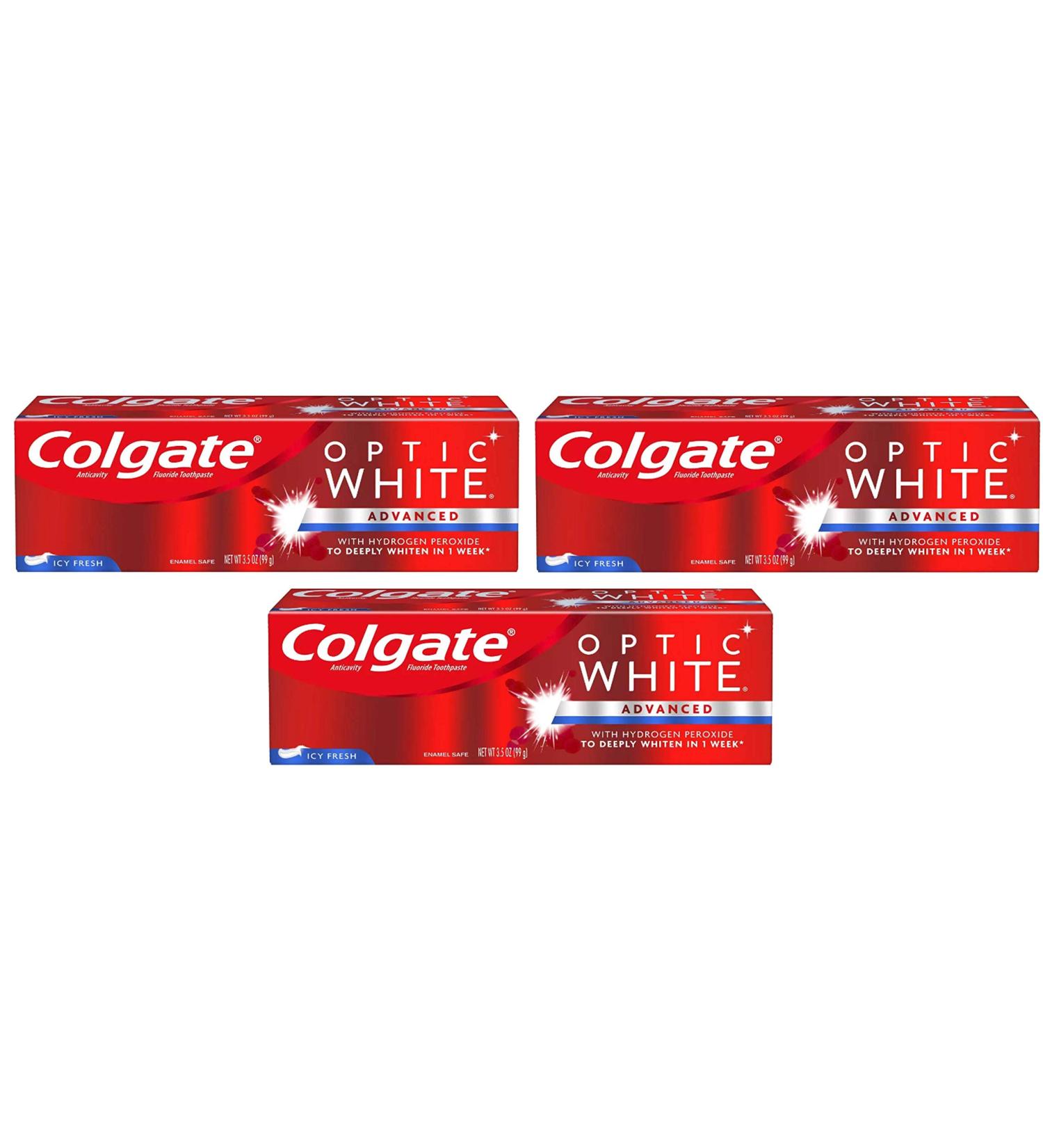 Colgate Optic White Toothpaste ICY Fresh 3.5 oz - Brighten Your Smile | International Shipping Available - Buy Online on GoSupps.com