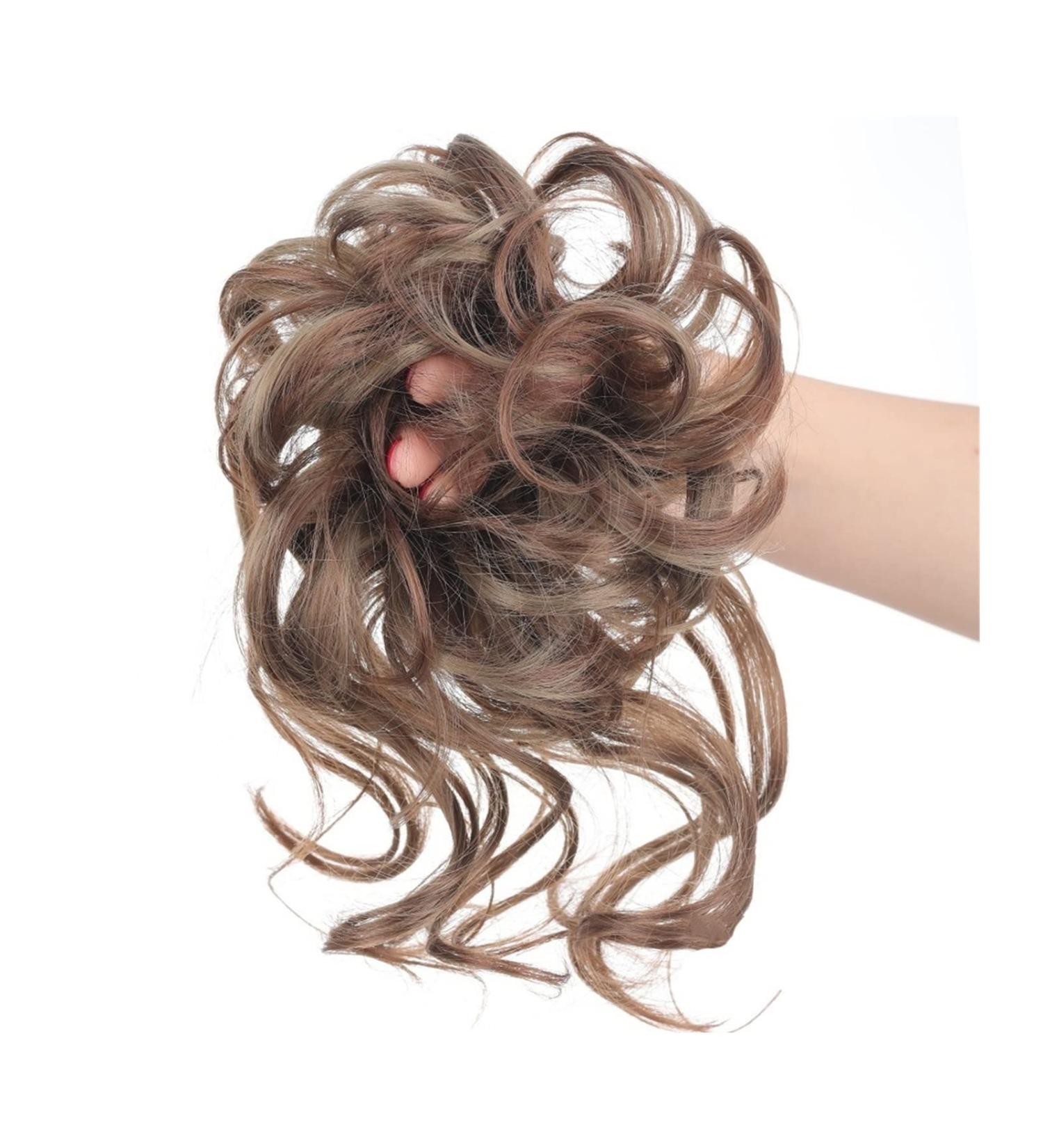 Messy Bun Hair Piece for Women Pieces Curly Chignon Donut Scrunchie for Women Messy Bun Hair Piece Synthetic Tousled Updo Hair Buns Extension Elastic Hair Band Hair Fake Hair Accessories for Women 18TH10 - Buy Online on GoSupps.com
