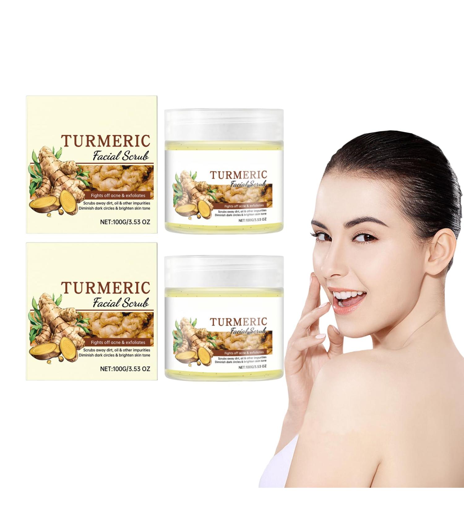 VKaoess Vitamin C and Turmeric Brightening Facial Scrub Exfoliating Face and Facial Scrub for Skin Types Skin Appearance Pores Skin Appearance 100g Turmeric2pcs - Buy Online on GoSupps.com