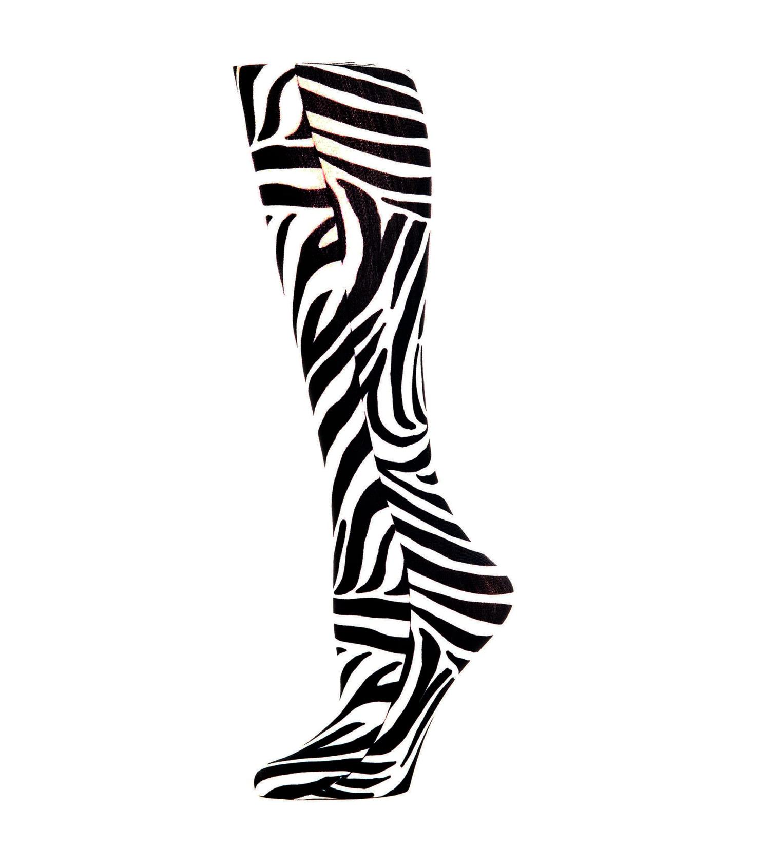 Celeste Stein Therapeutic Graduated Compression Socks Animal Flow Zebra 20-30 mmHg Regular Calf
