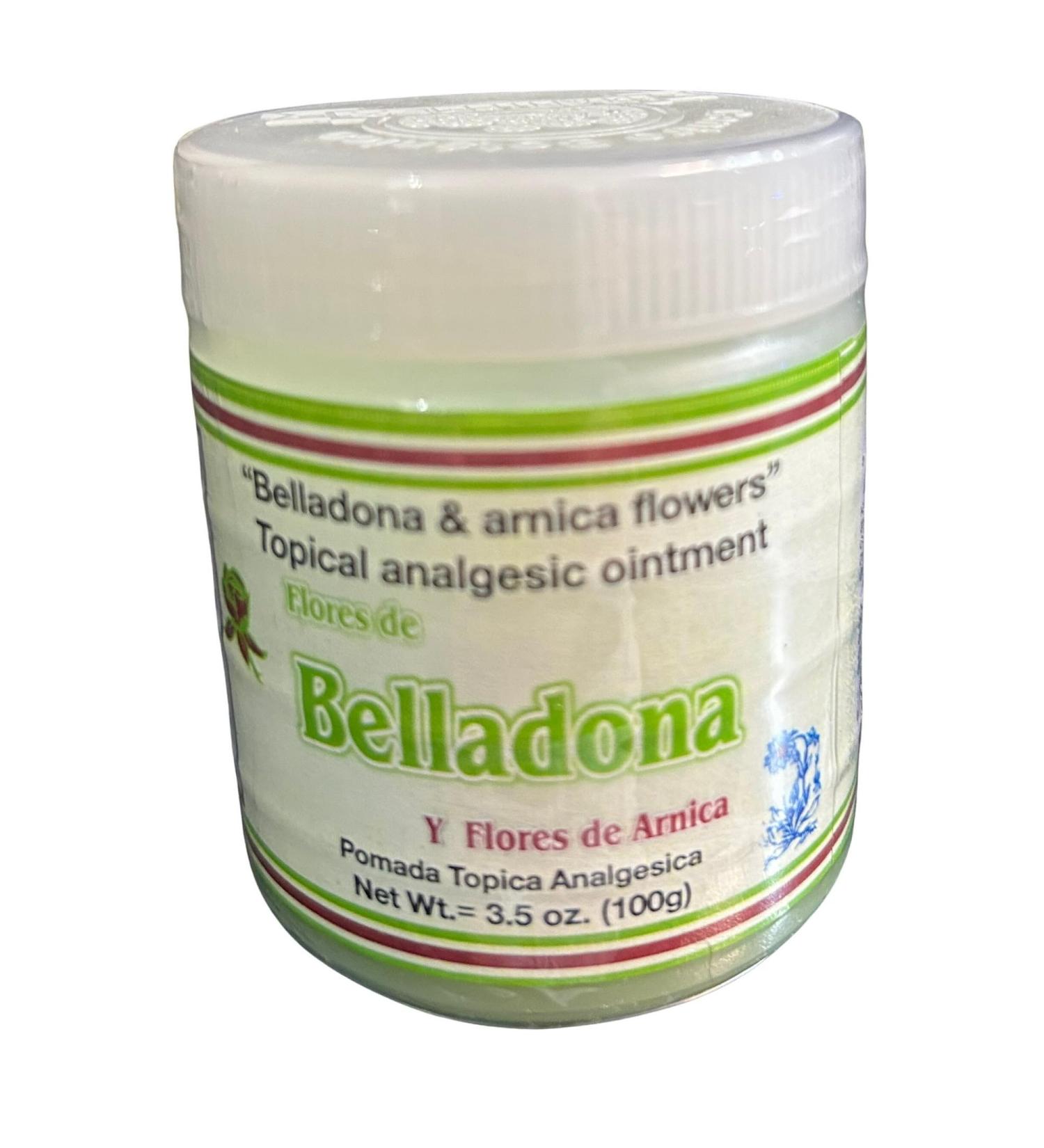 Flores de Belladona & rnica - 3.5 oz (100g) Cosmetic Ointment | Pomada de Flores de rnica y Belladona: - Buy Online on GoSupps.com