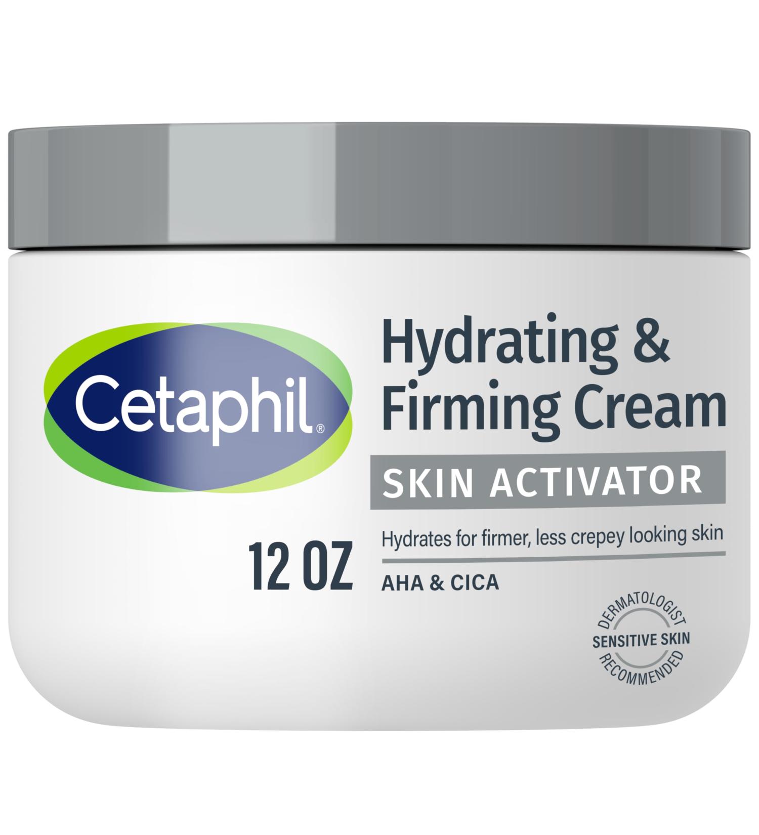 Cetaphil Skin Activator Hydrating & Firming Body Cream 12oz Mandelic Acid (AHA) and Centella Asiatica (CICA) Cream Hydrates and Firms Aging Skin Anti-Aging Skincare 12 oz 12 Ounce (Pack of 1) - Buy Online on GoSupps.com