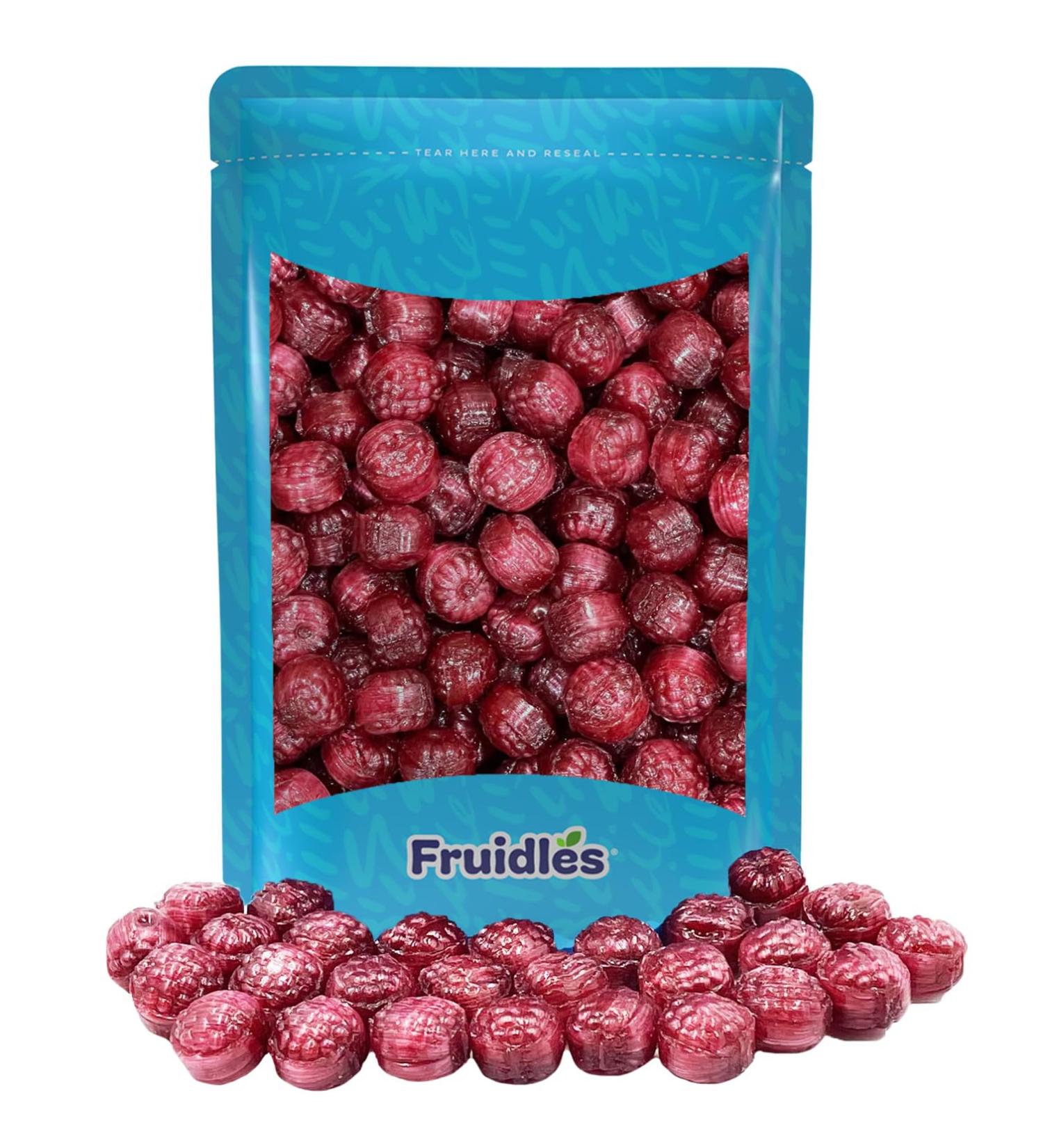 The Dreidel Company Filled Raspberries Candies Round Hard Candy Kosher Parve (5 Pounds (Bulk))